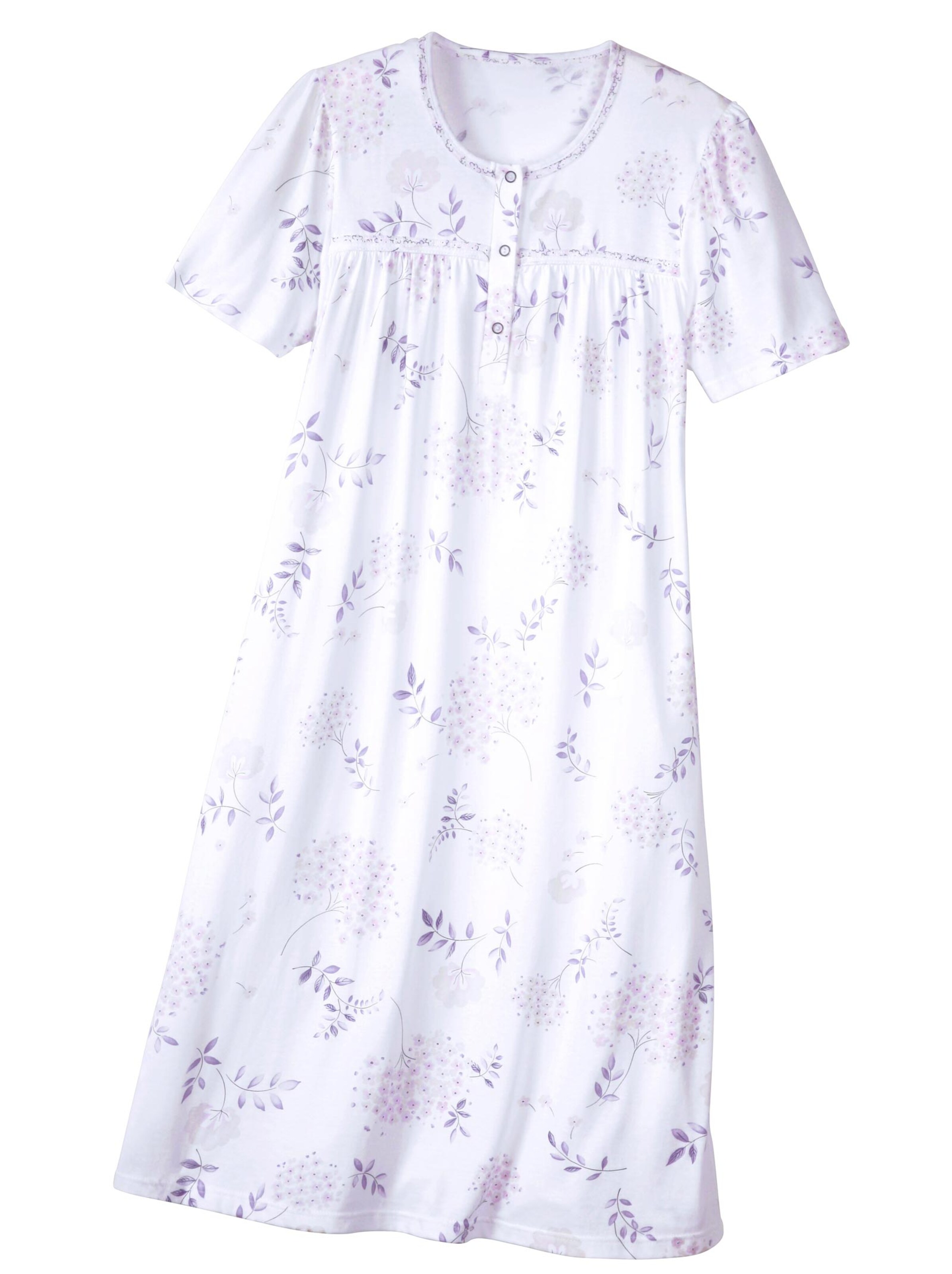 wäschepur Nachthemd - weiß-lila