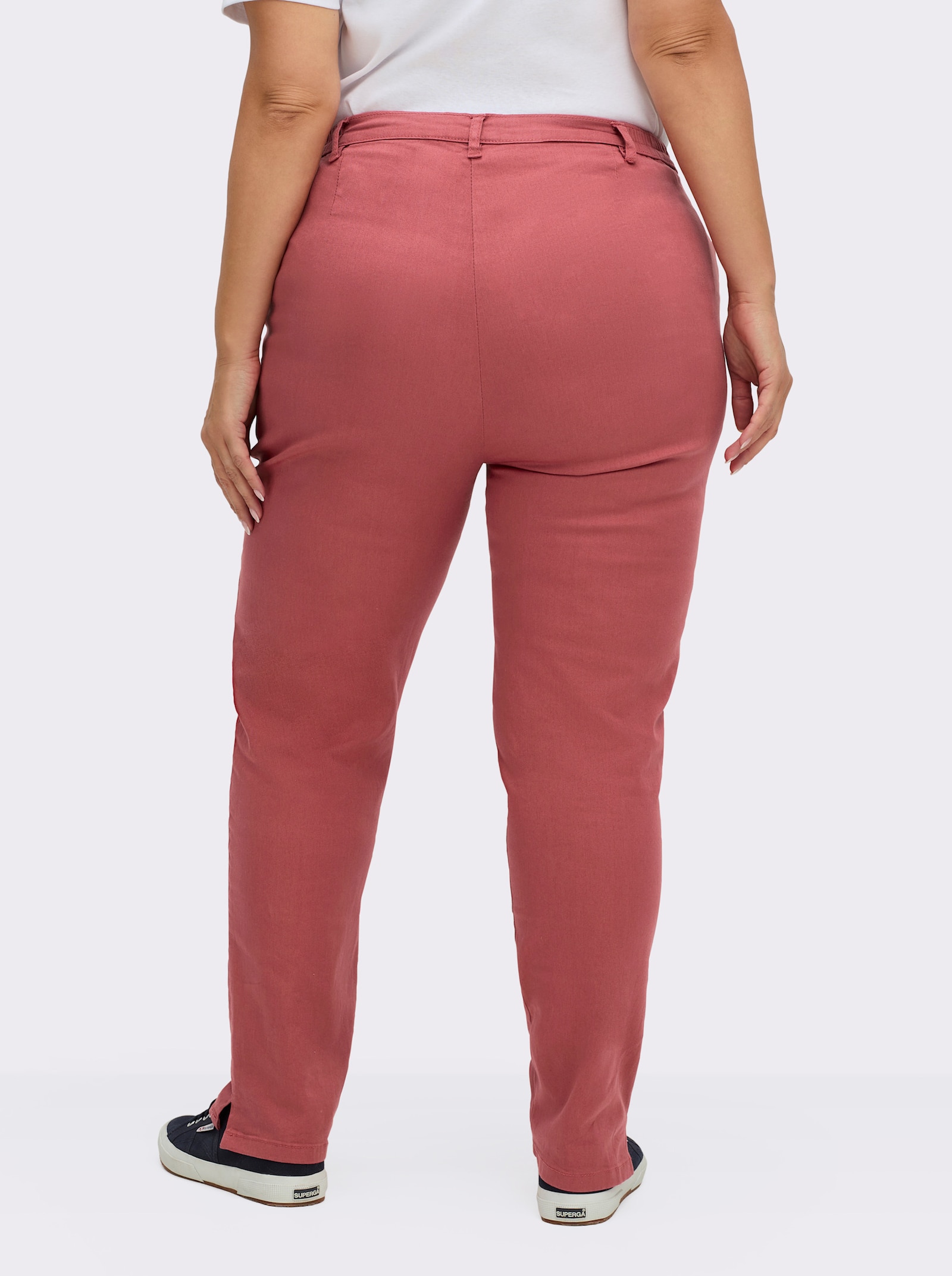 Jeans mit Stretch-Anteil - rostrot