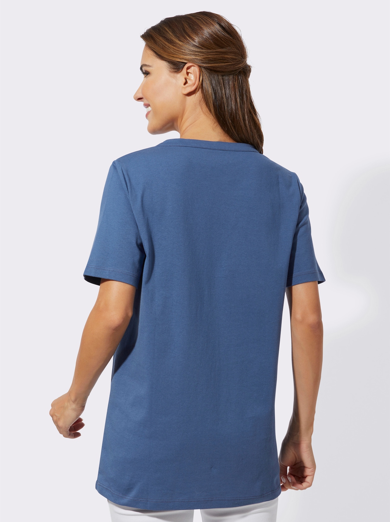 Longshirt - jeansblau