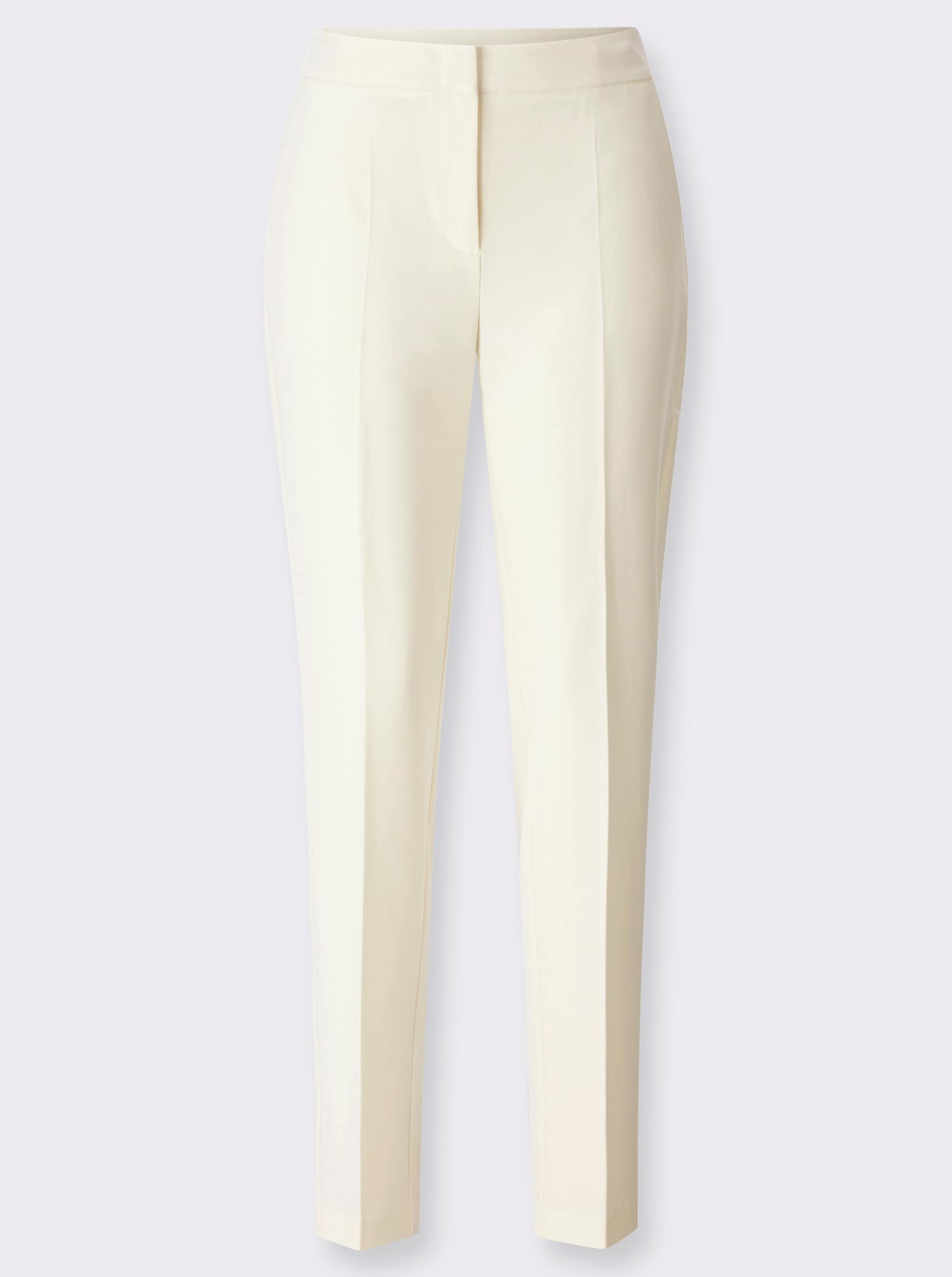 Bügelfaltenhose mit seitlichen Taschen - ecru