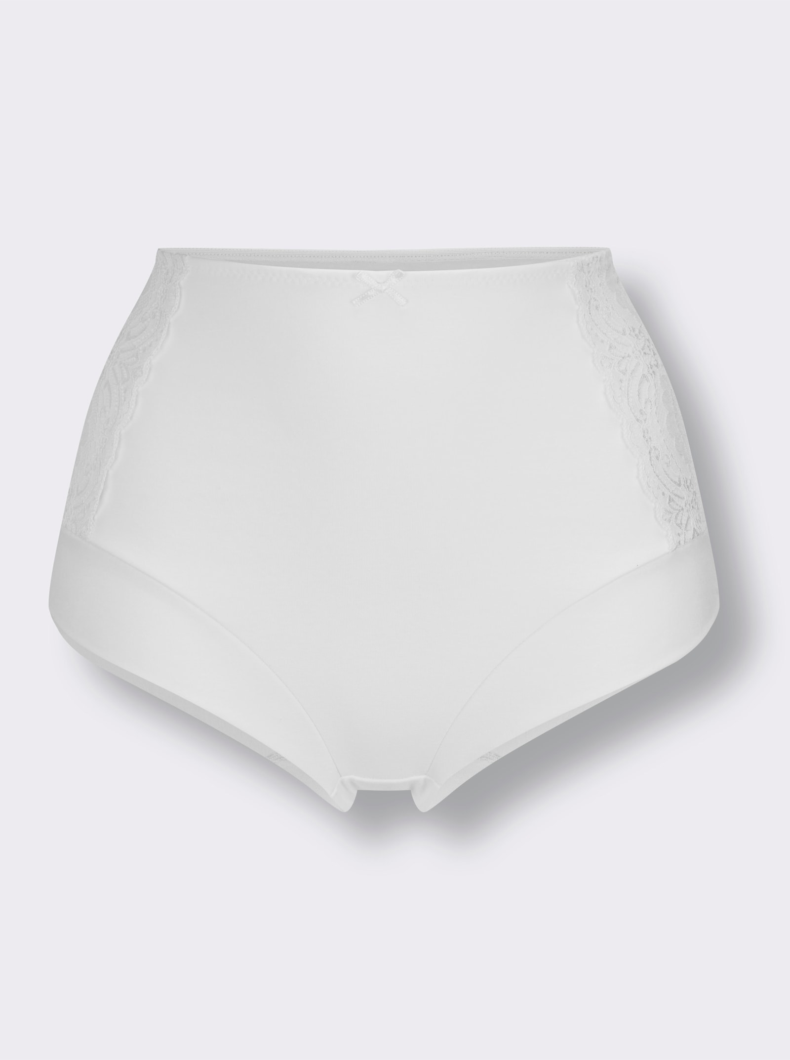 wäschepur Formslip mit seitlicher Spitze - weiss