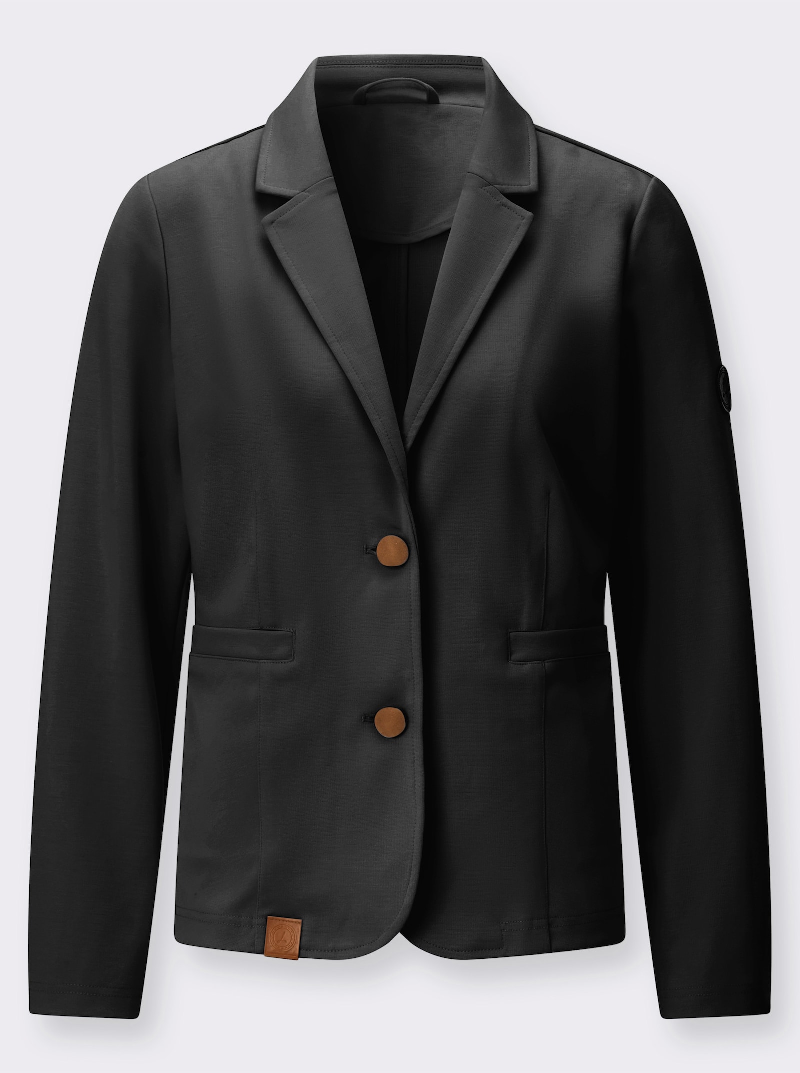 Jerseyblazer in Interlock-Qualität - schwarz