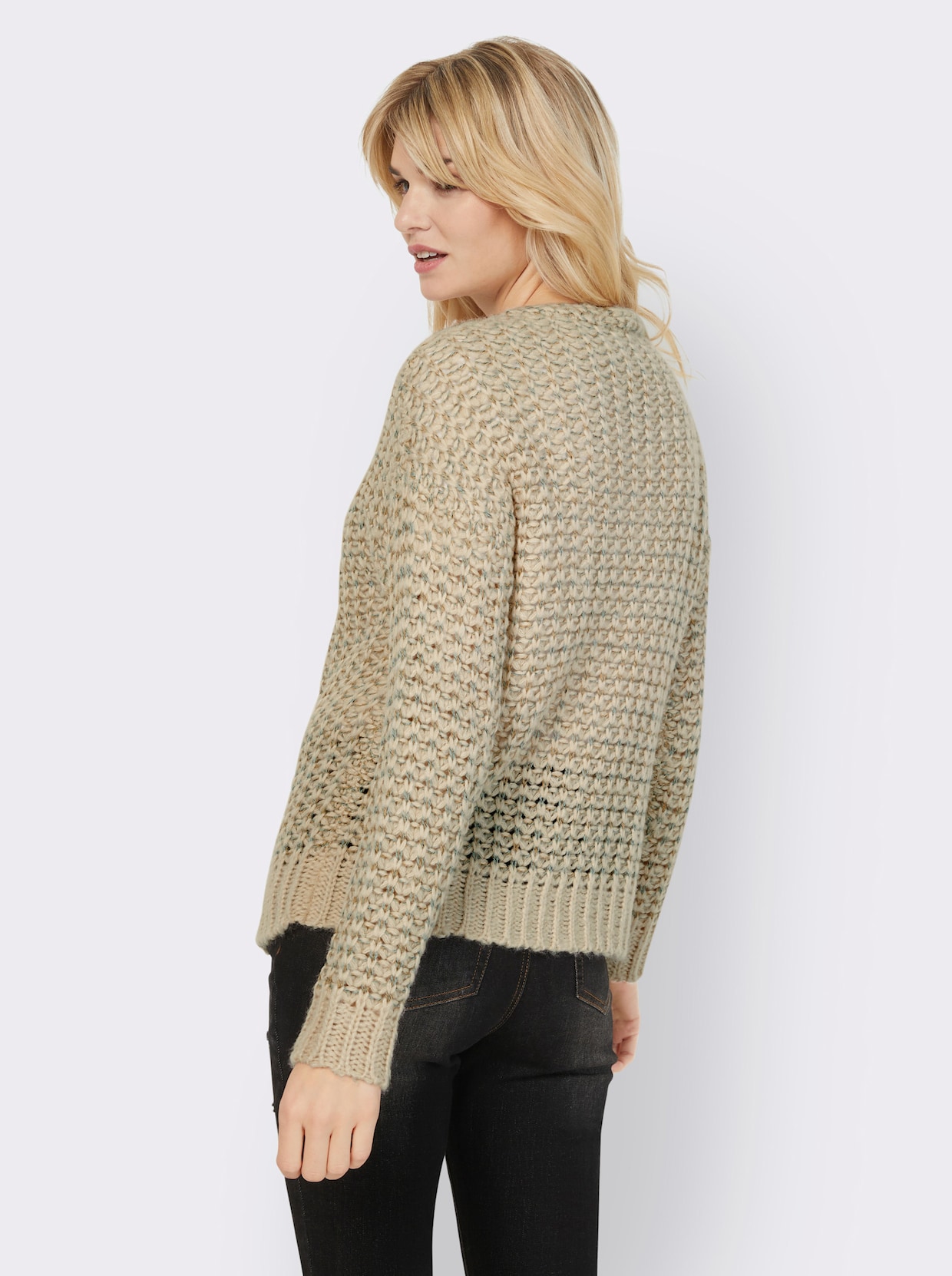 heine Cardigan - sand-jade-gemustert