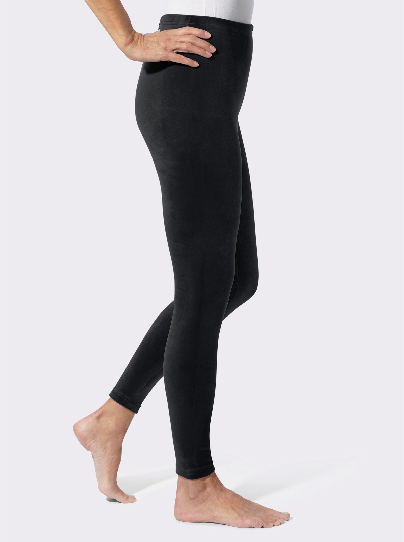 Leggings in Nicki-Qualität - schwarz