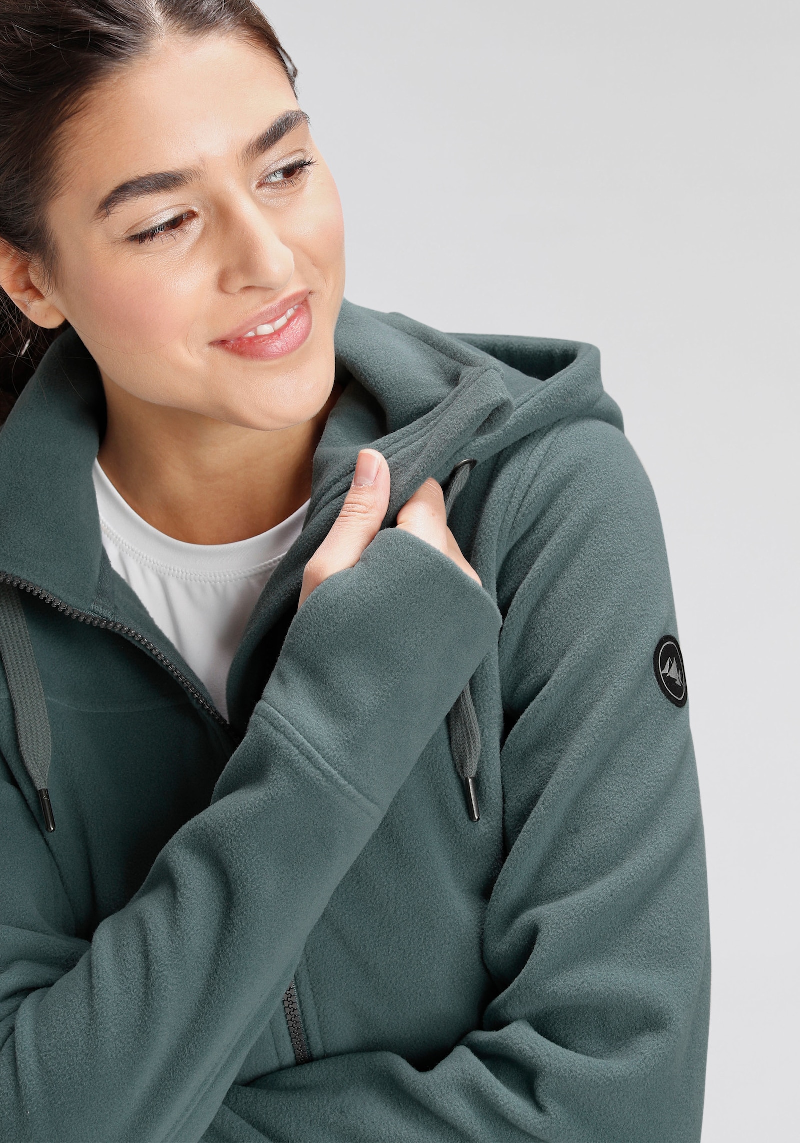 Polarino Fleecejacke - graugrün