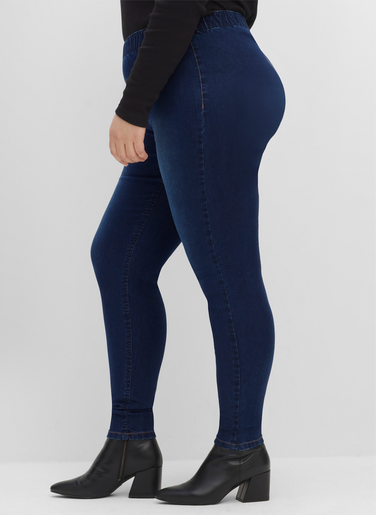 sheego Jeggings - dark blue denim