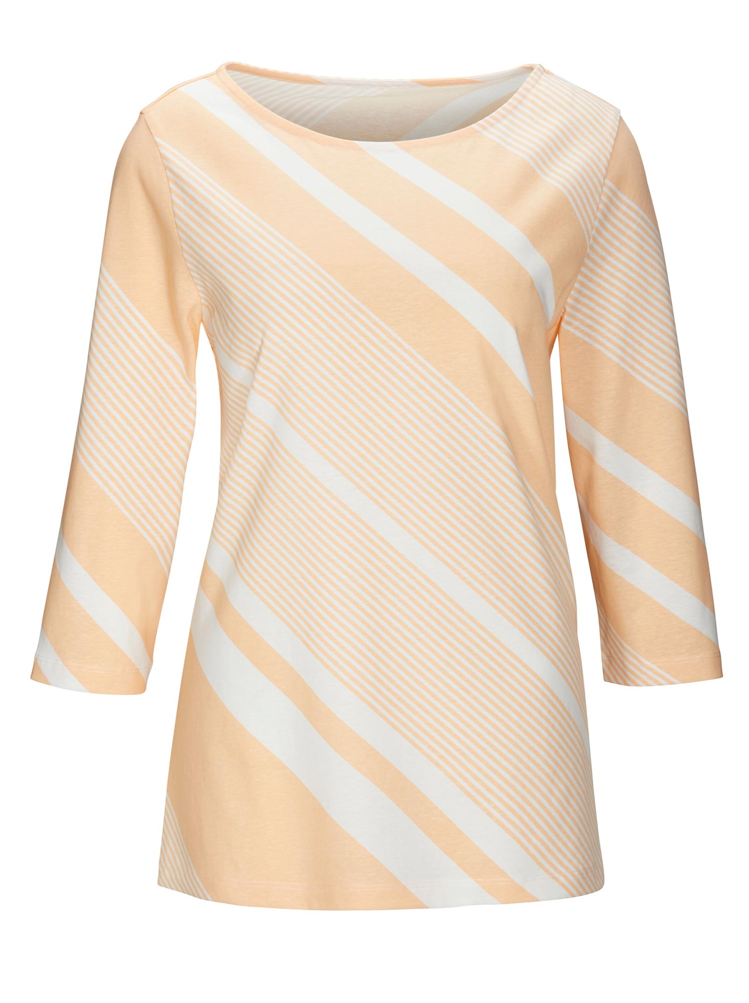Shirt - apricot-gestreift