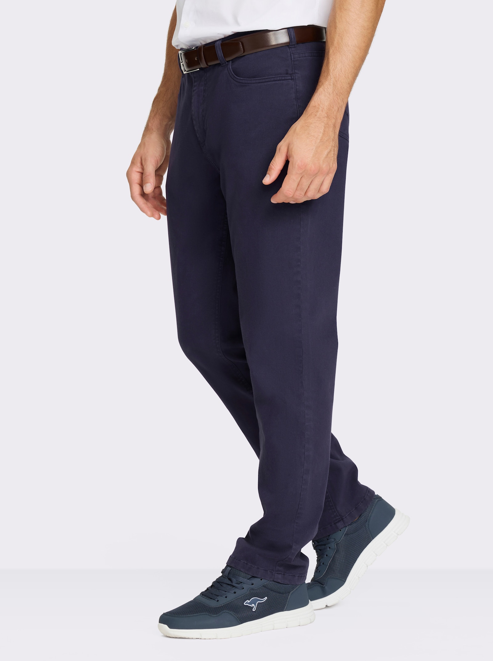 Marco Donati 5-pocketsbroek van twill - marine