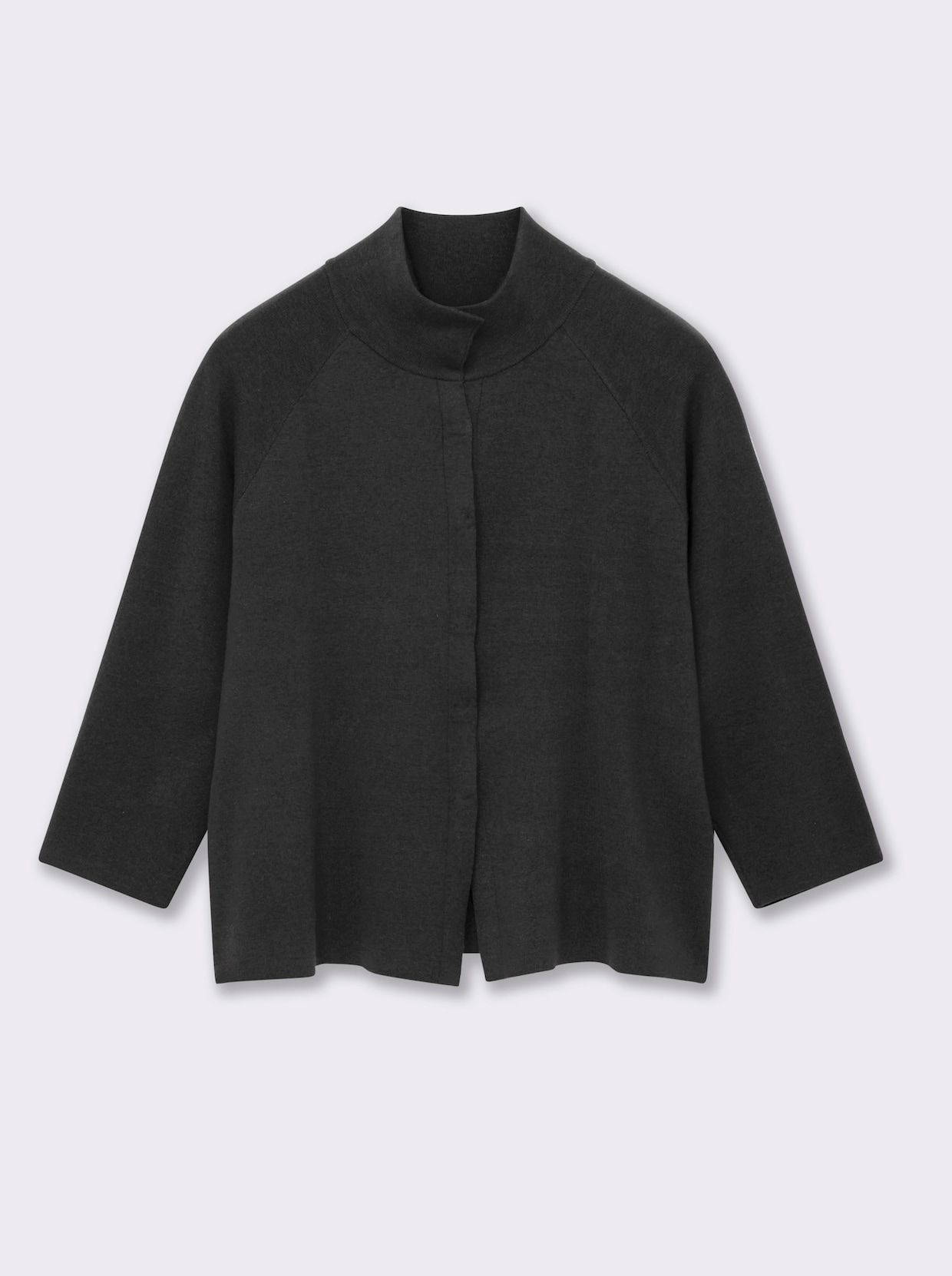sheego Strickjacke - anthrazit-meliert