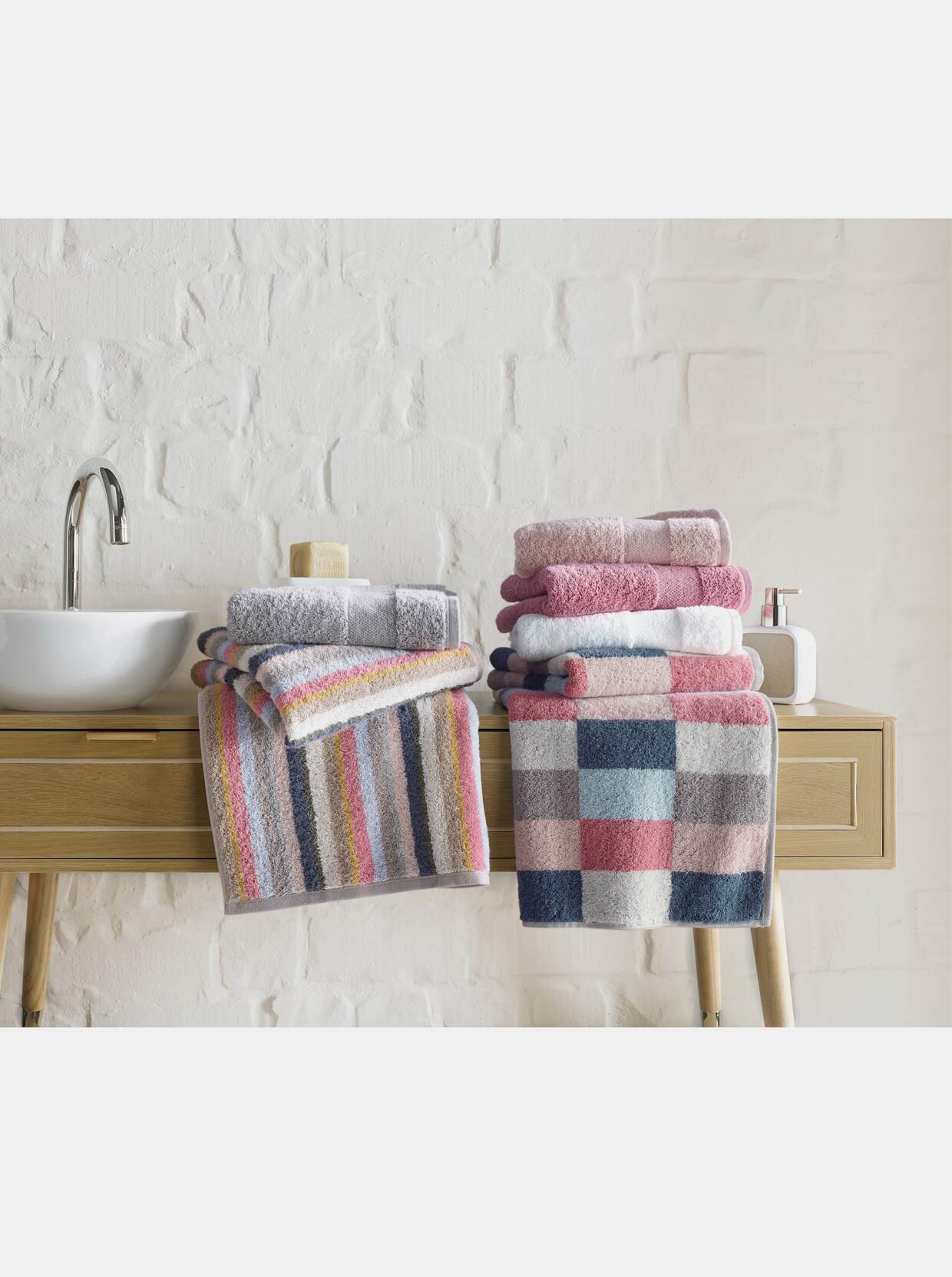 Villeroy & Boch Handtuch - rosé-kariert