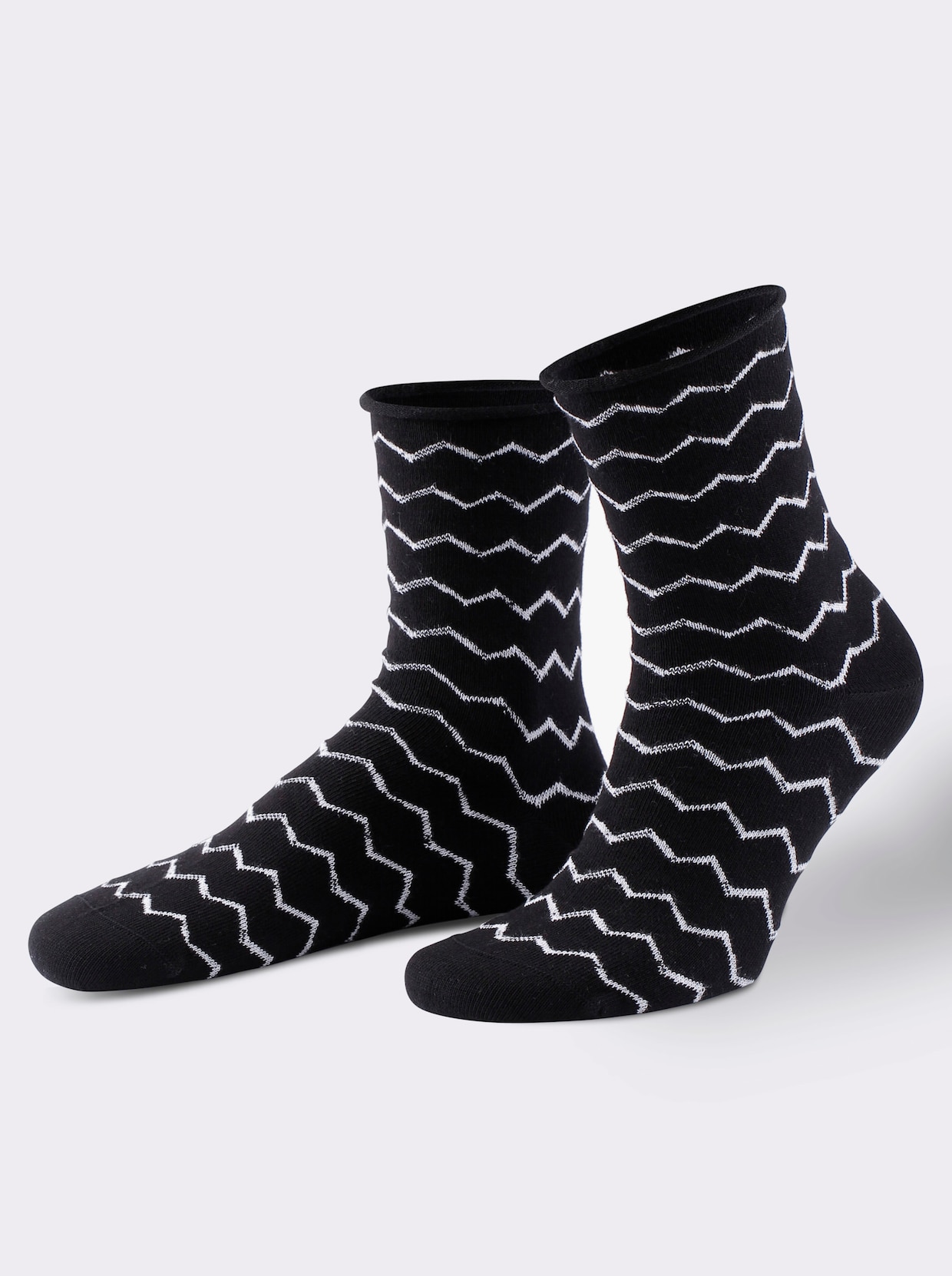 wäschepur Socken - schwarz-weiß