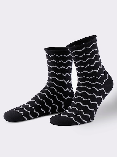 wäschepur Socken - schwarz-weiss