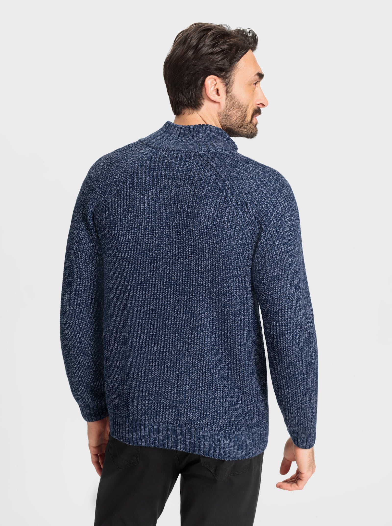 Catamaran Strickjacke mit durchgehendem Reißverschluss - rauchblau-meliert