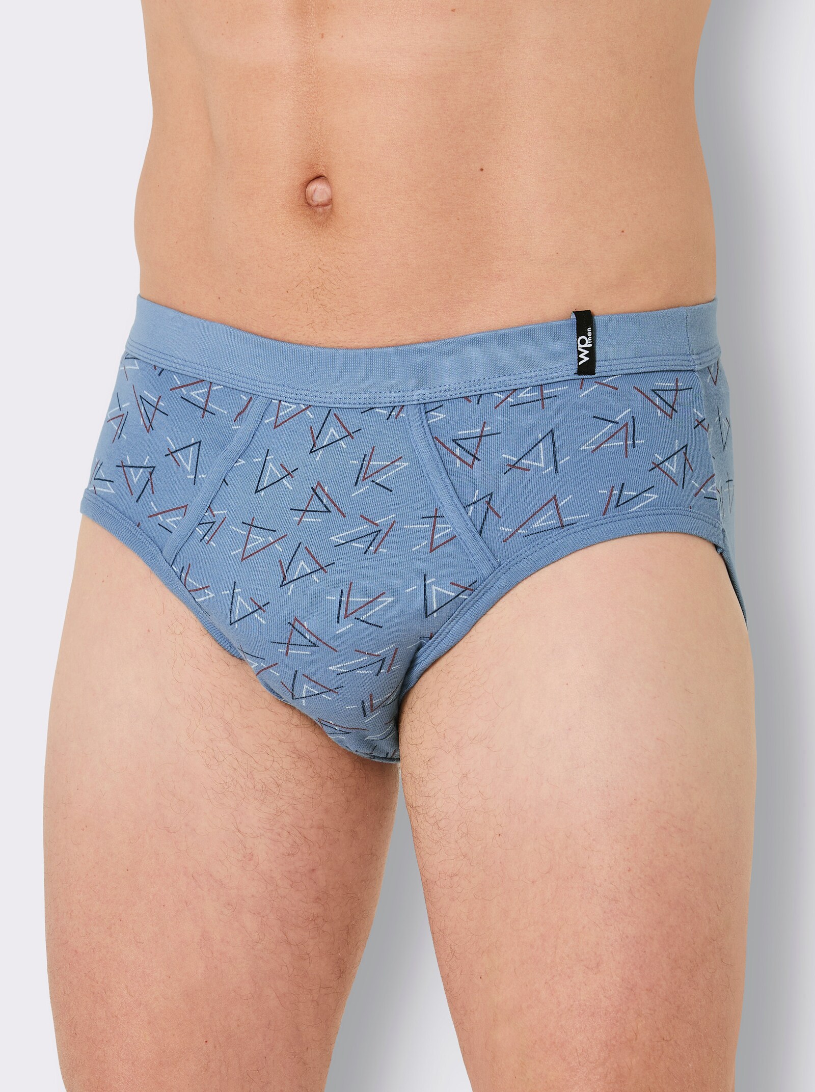 wäschepur men Slip - mittelblau + marine + dunkelrot