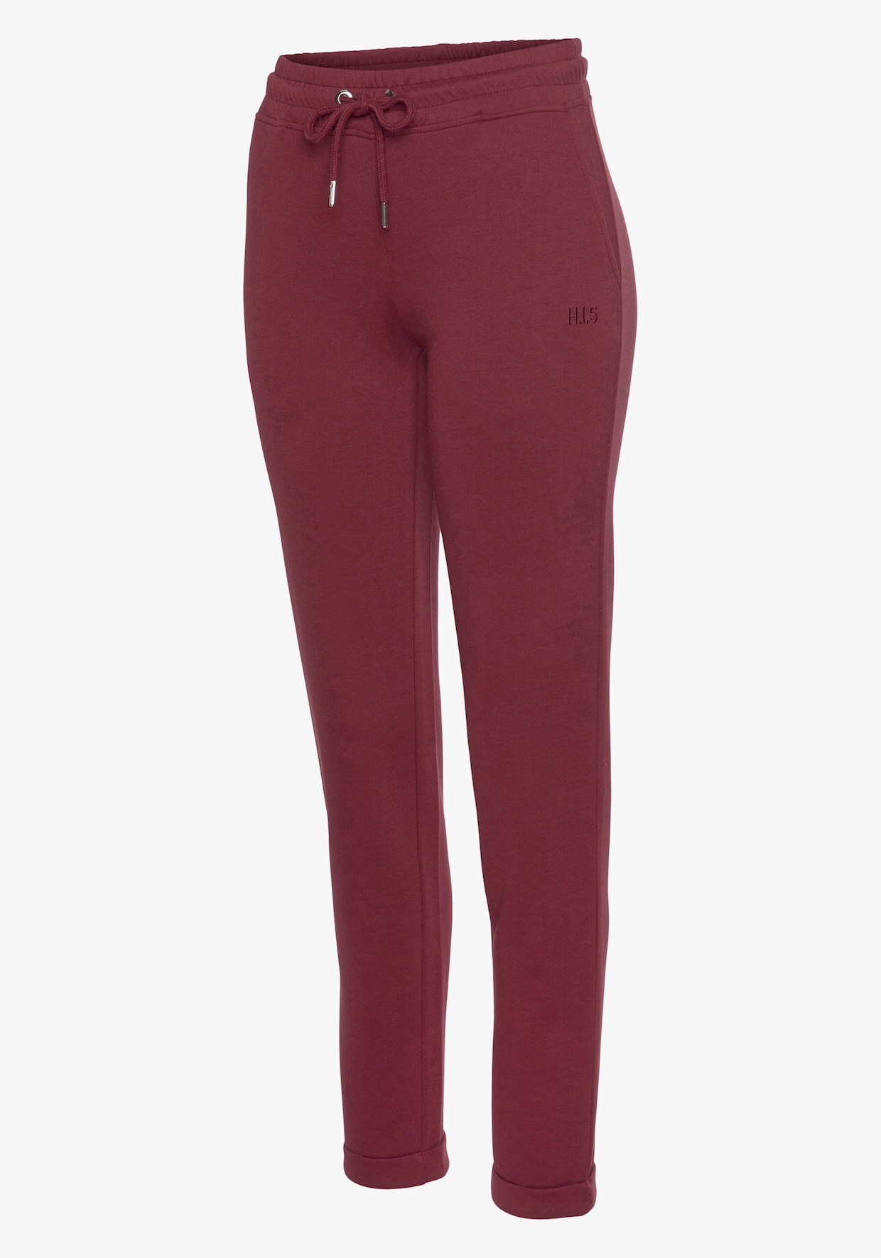 H.I.S Pantalon molletonné - rouge rubis