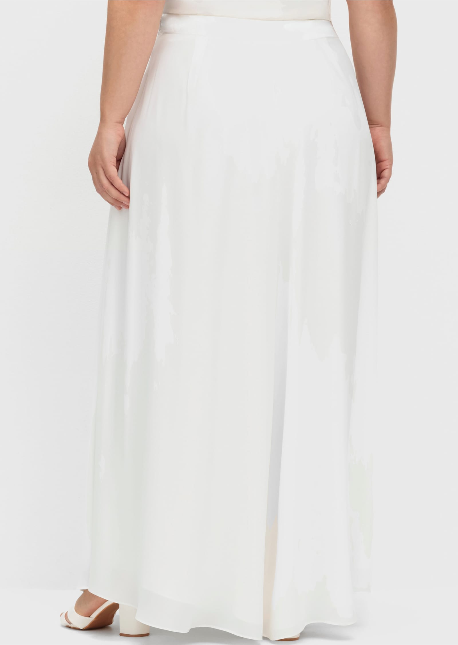 sheego A-Linien-Rock mit Seitenschlitz - offwhite