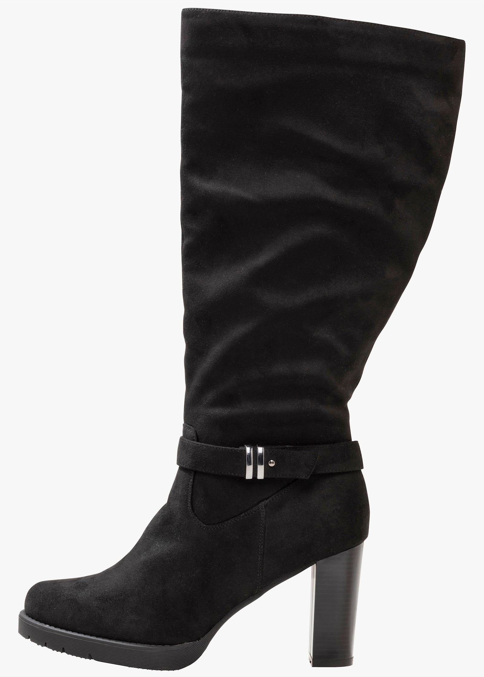 sheego Weitschaftstiefel mit hohem Absatz - schwarz