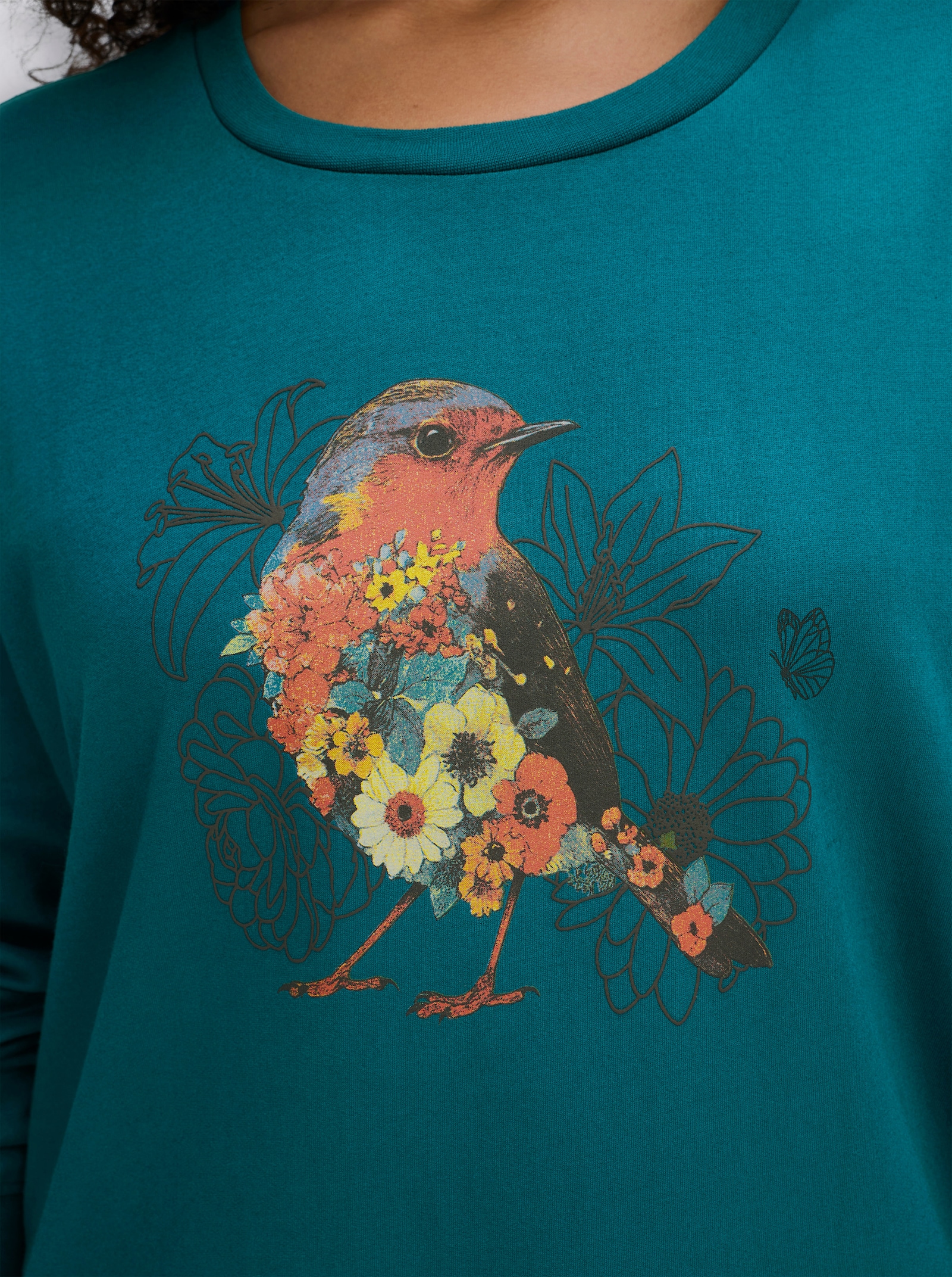sheego by Joe Browns Sweatshirt mit platziertem Print - aquapetrol