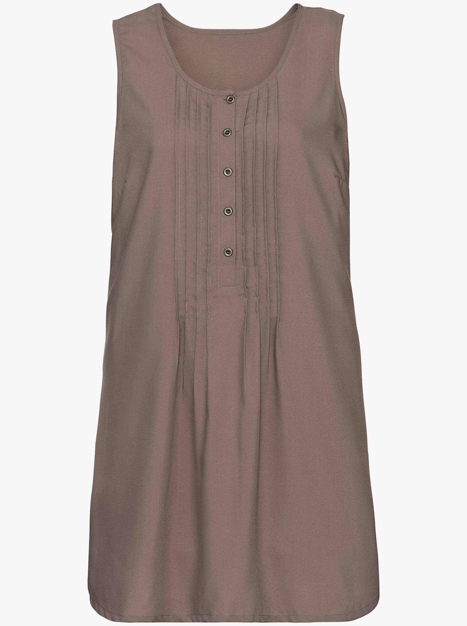 Longtop in leicht ausgestellter A-Form - taupe