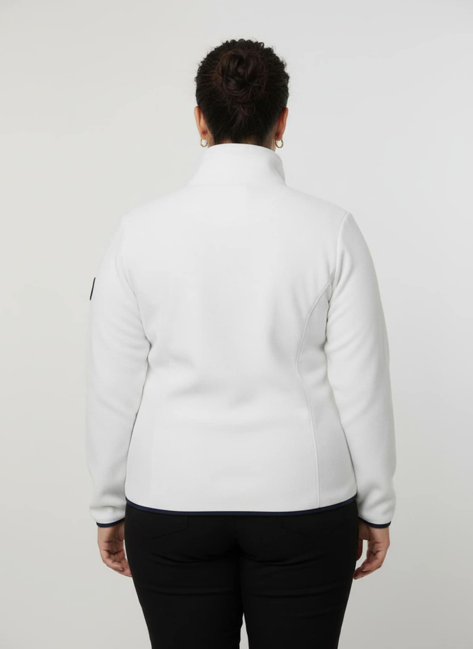 Fleecejacke mit Stickerei - ecru