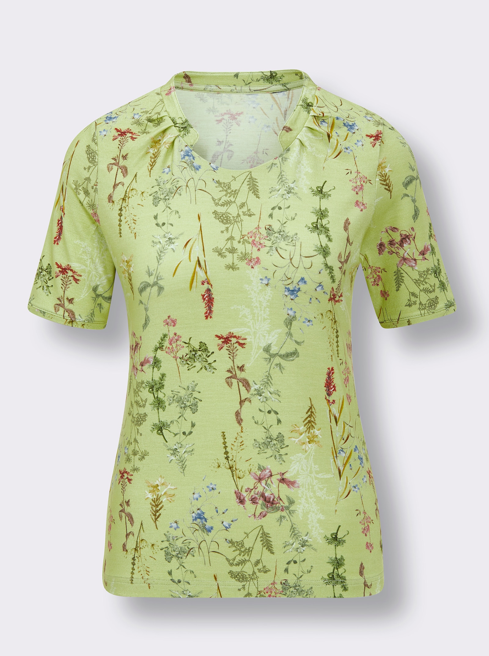 CREATION L PREMIUM Kurzarmshirt in Lyocell-Qualität - pistazie-erdbeere-bedruckt