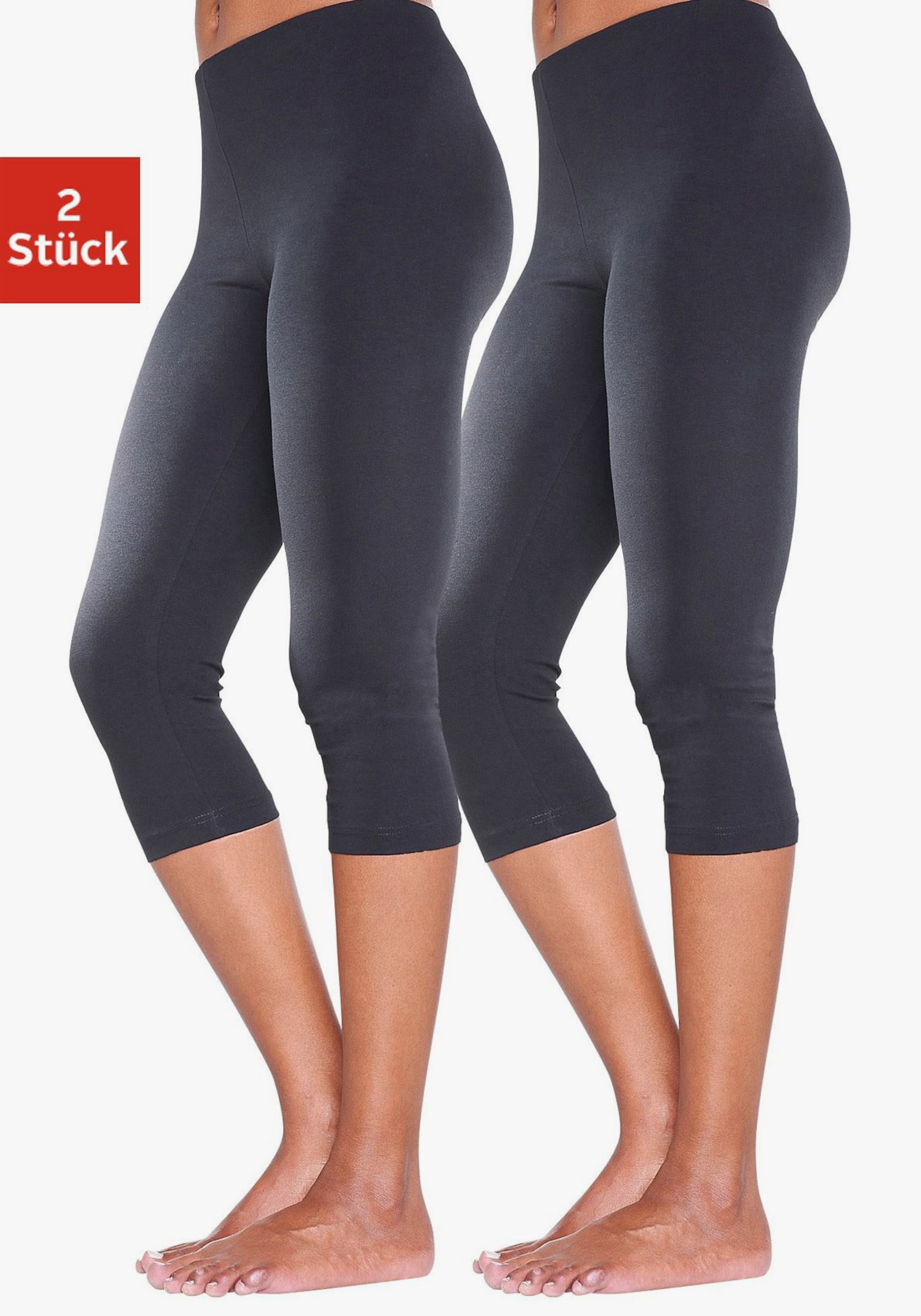 vivance active Caprileggings - 2x schwarz