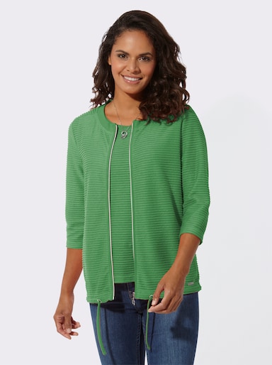 Shirt-Set in Struktur-Qualität - apfel