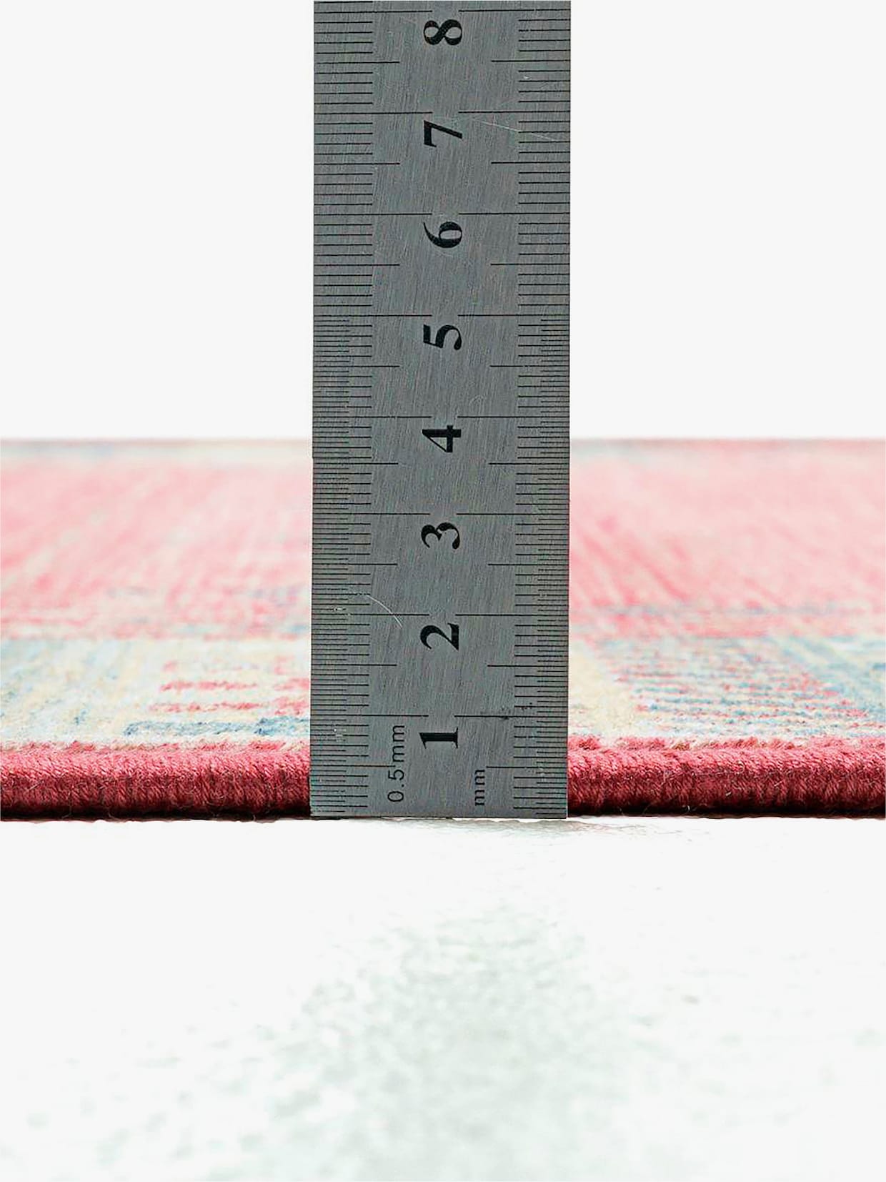 Theko Teppich - rot-gemustert