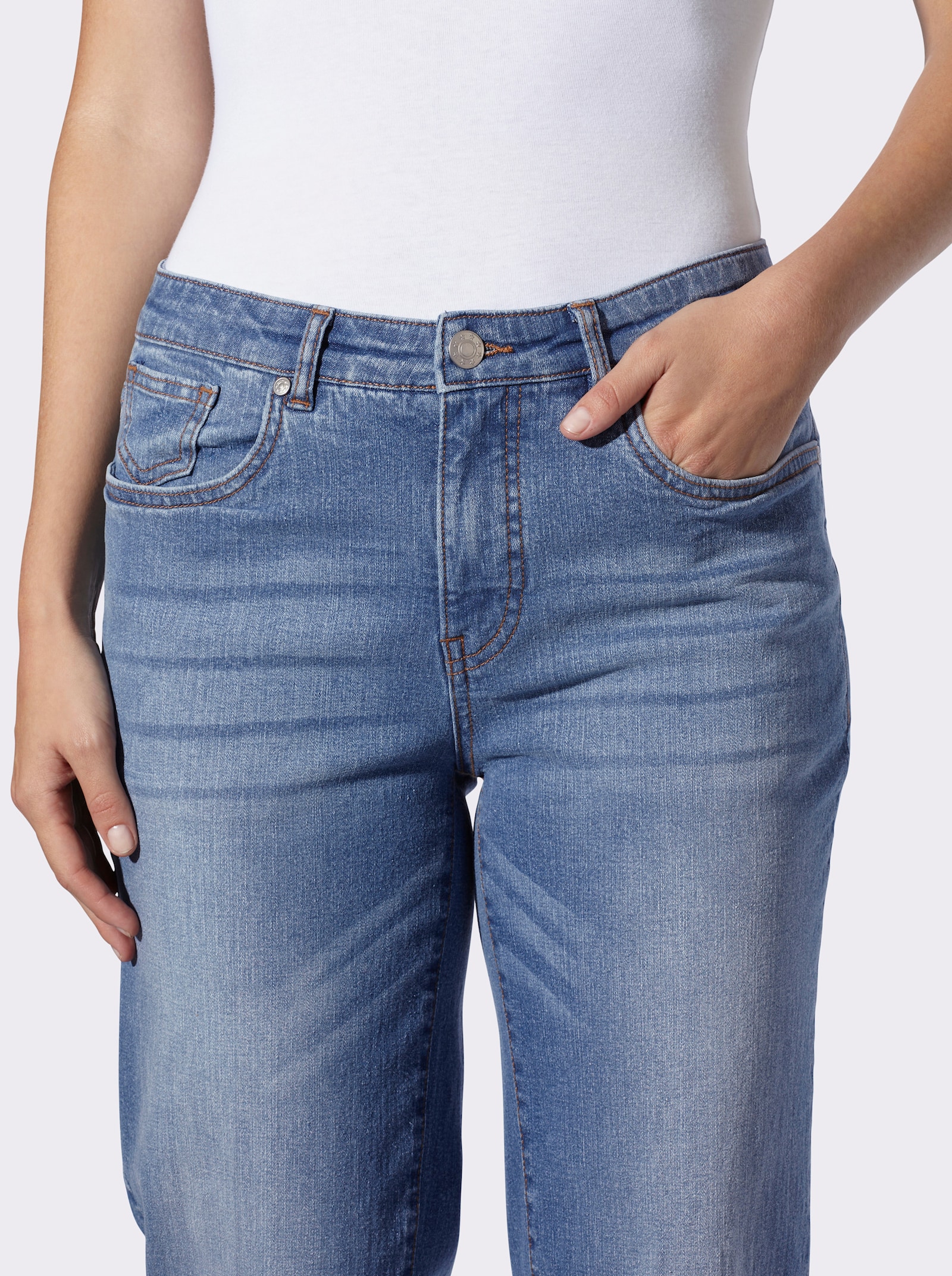 heine 5-Pocket-Jeans - blue-stone-washed