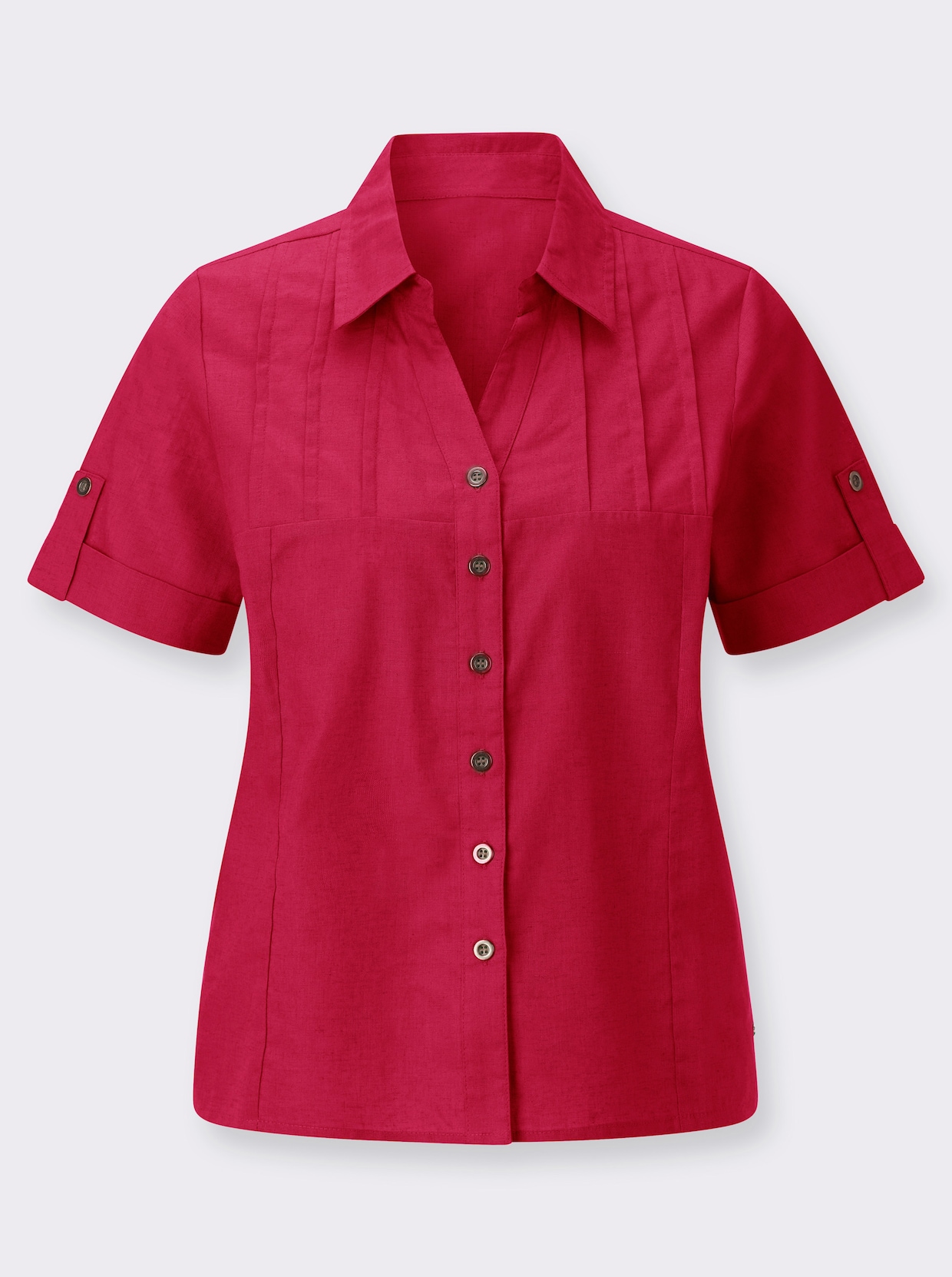 Kurzarm-Bluse - pink