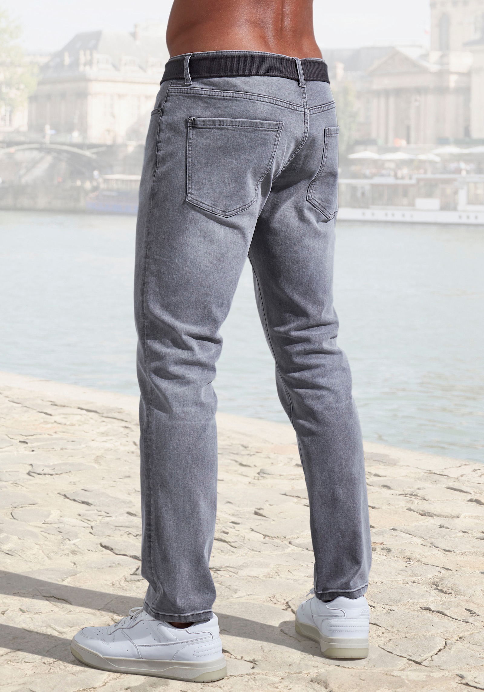 John Devin 5-Pocket-Jeans - grey-denim