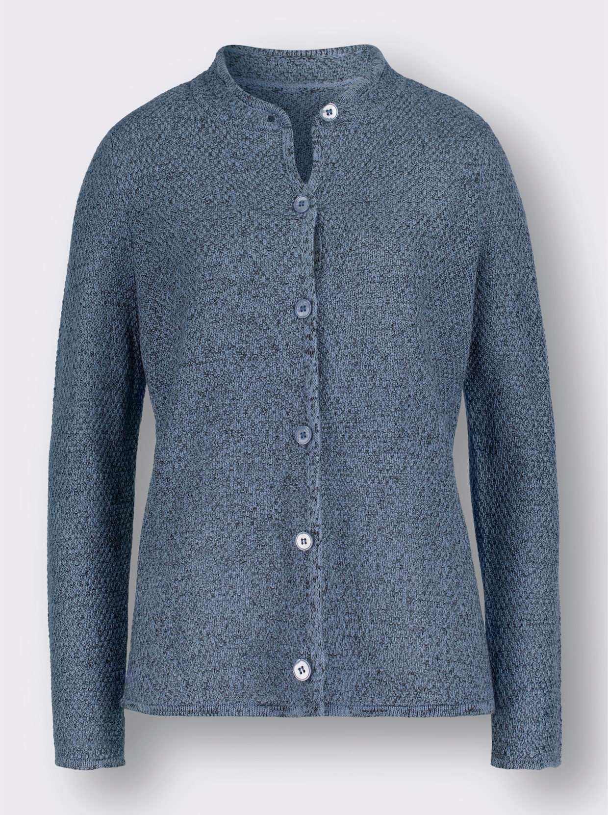 Pletený sveter - Modrý melír
