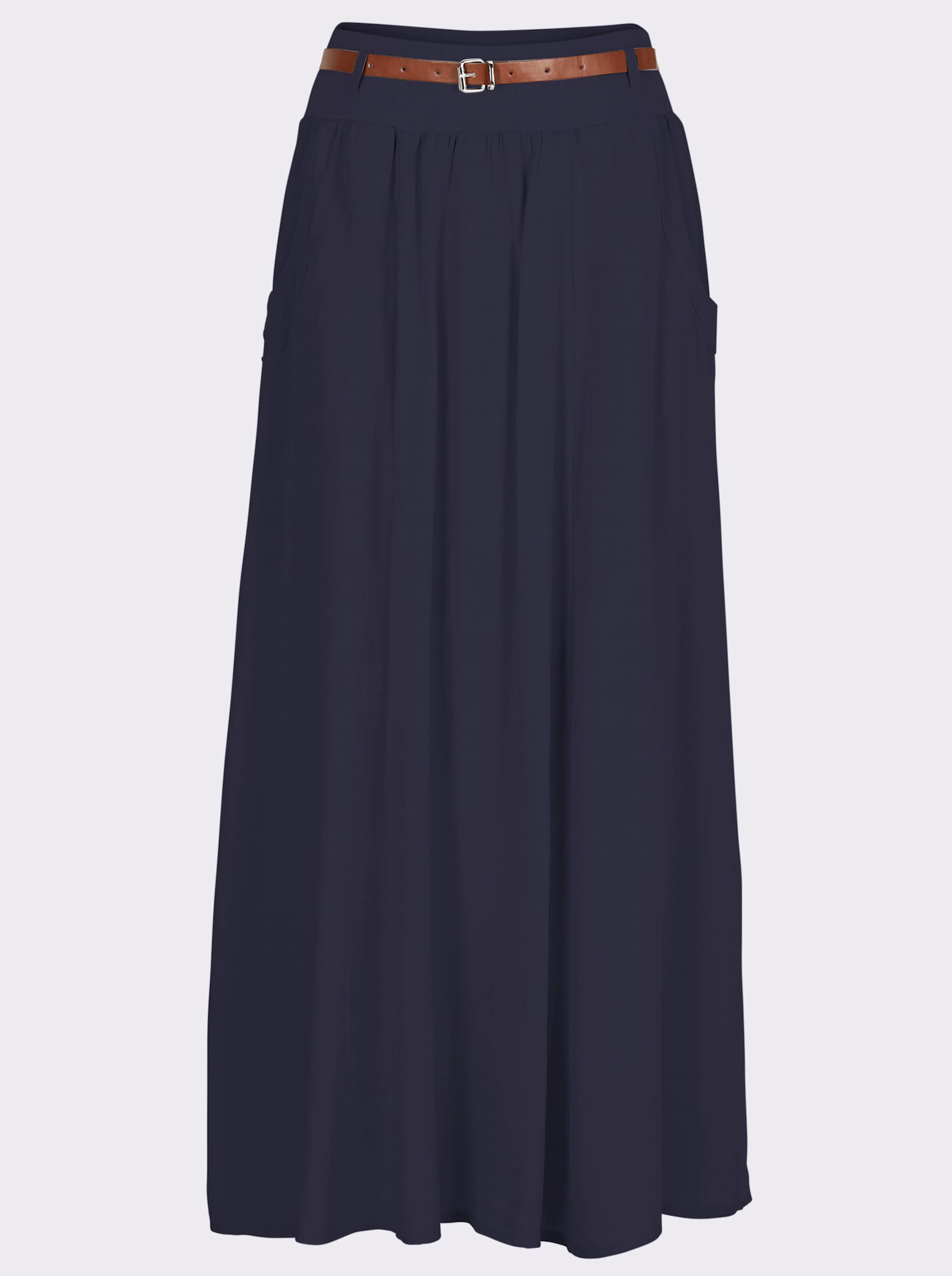 Schlupfrock mit passendem Gürtel - nachtblau