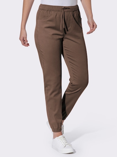  Schlupfhose in Twill-Qualität - schoko