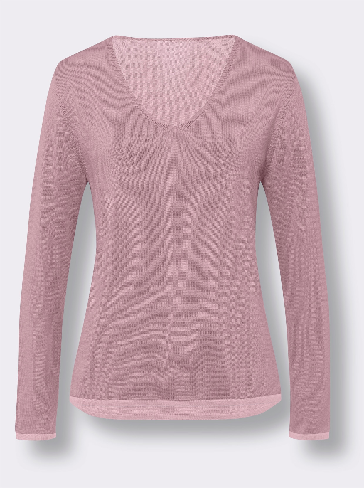 heine Pullover - mauve-hellrosé-gemustert