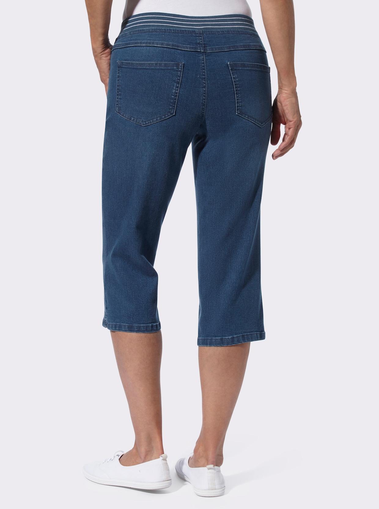 Caprijeans - blue-stone-washed