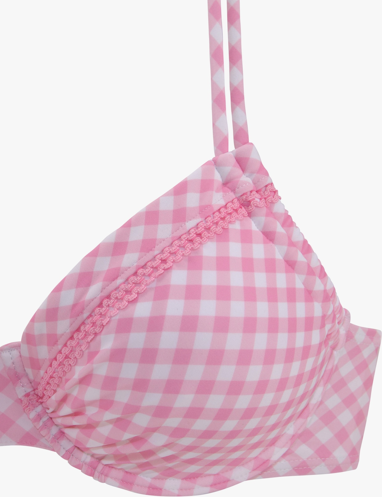 Buffalo Bügel-Bikini-Top - rosa-kariert