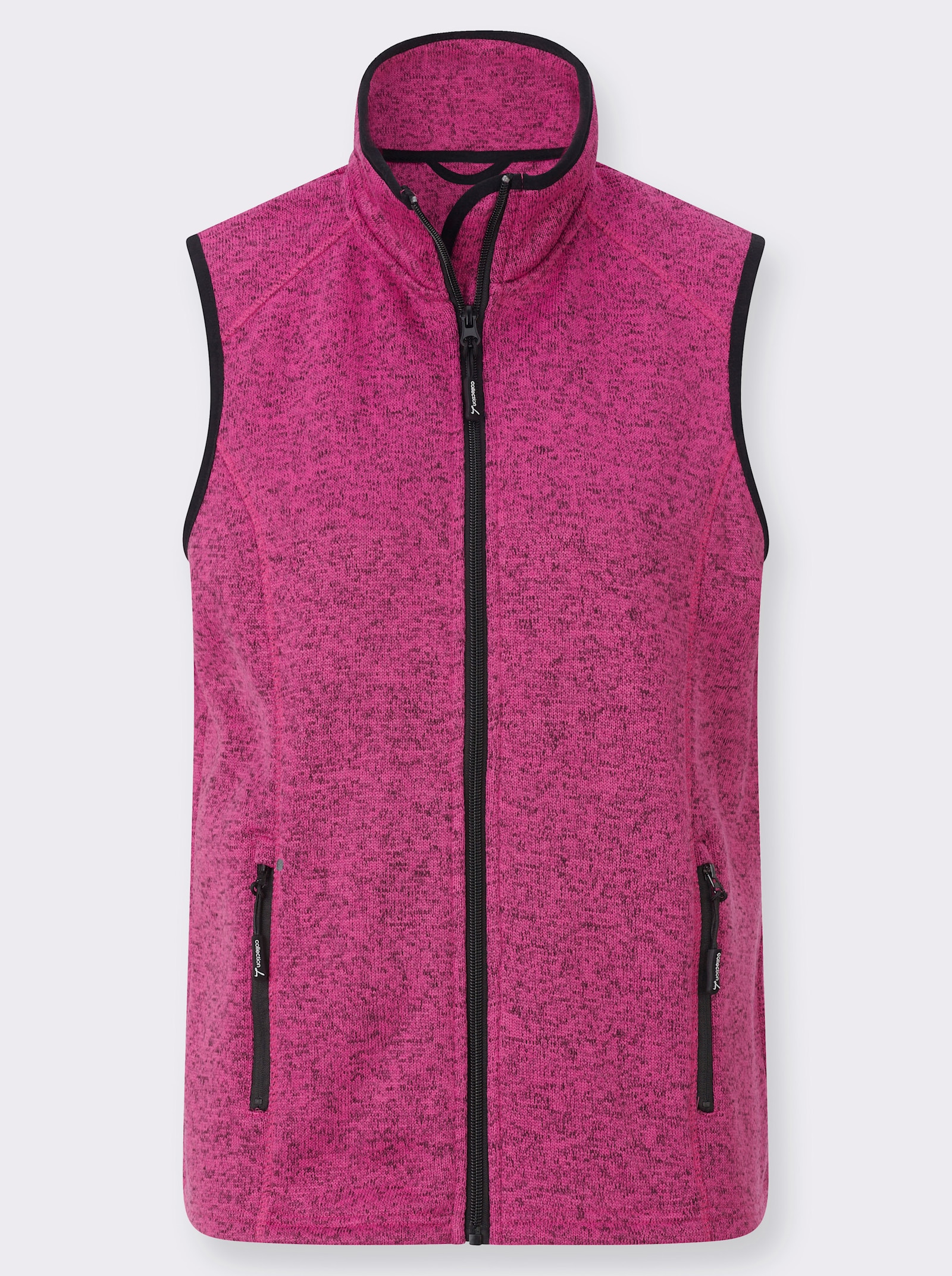 Fleeceweste mit Antipilling-Ausrüstung - fuchsia-meliert