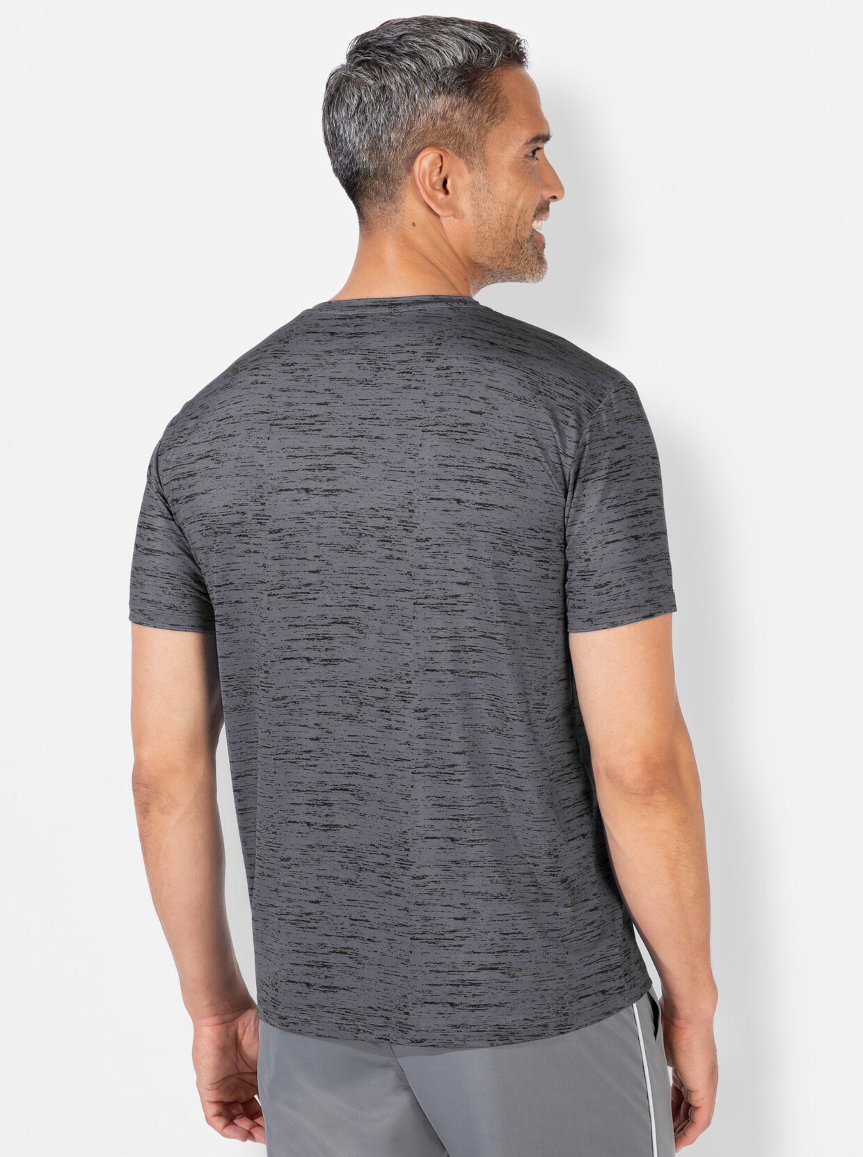 Catamaran Sports Sportshirt - grau-meliert + schwarz