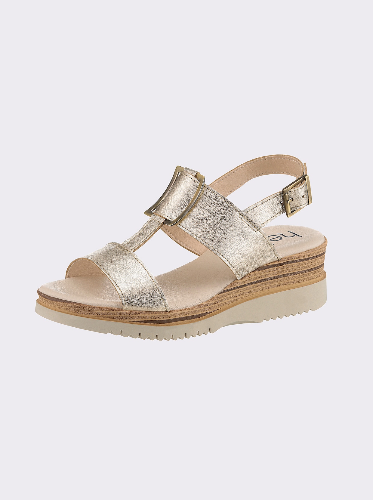 heine Sandalette - bronzefarben-weiß
