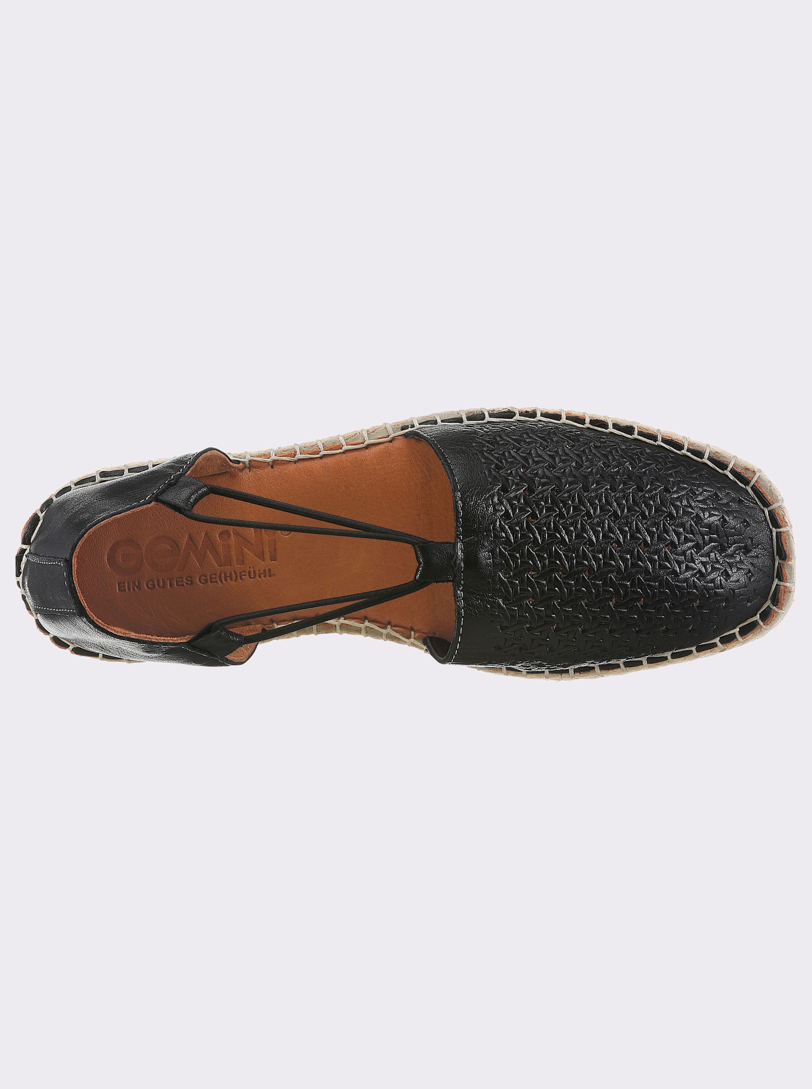 Gemini Slipper mit Gummizug - schwarz