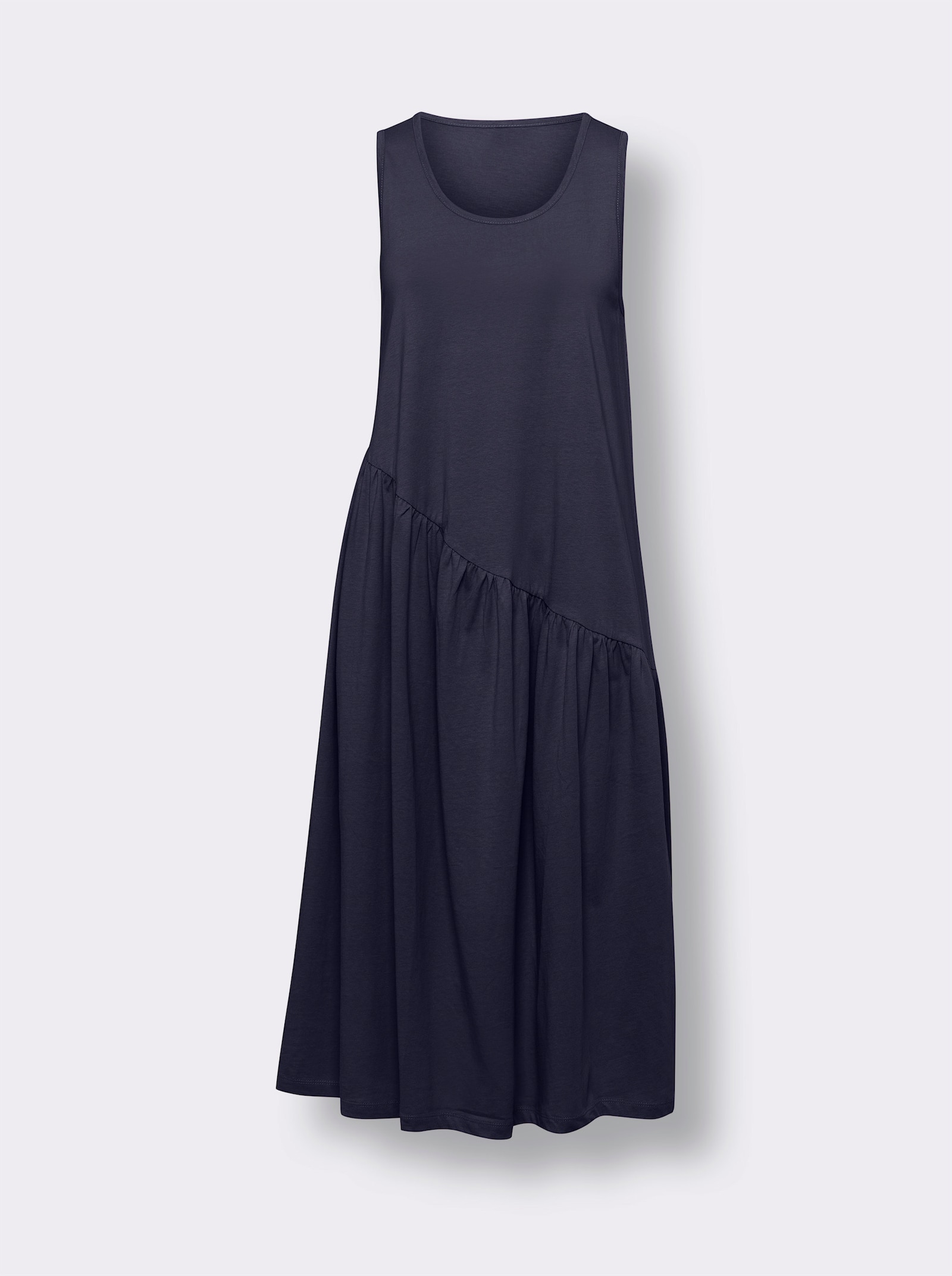 Sommerkleid mit Volant am Saum - marine