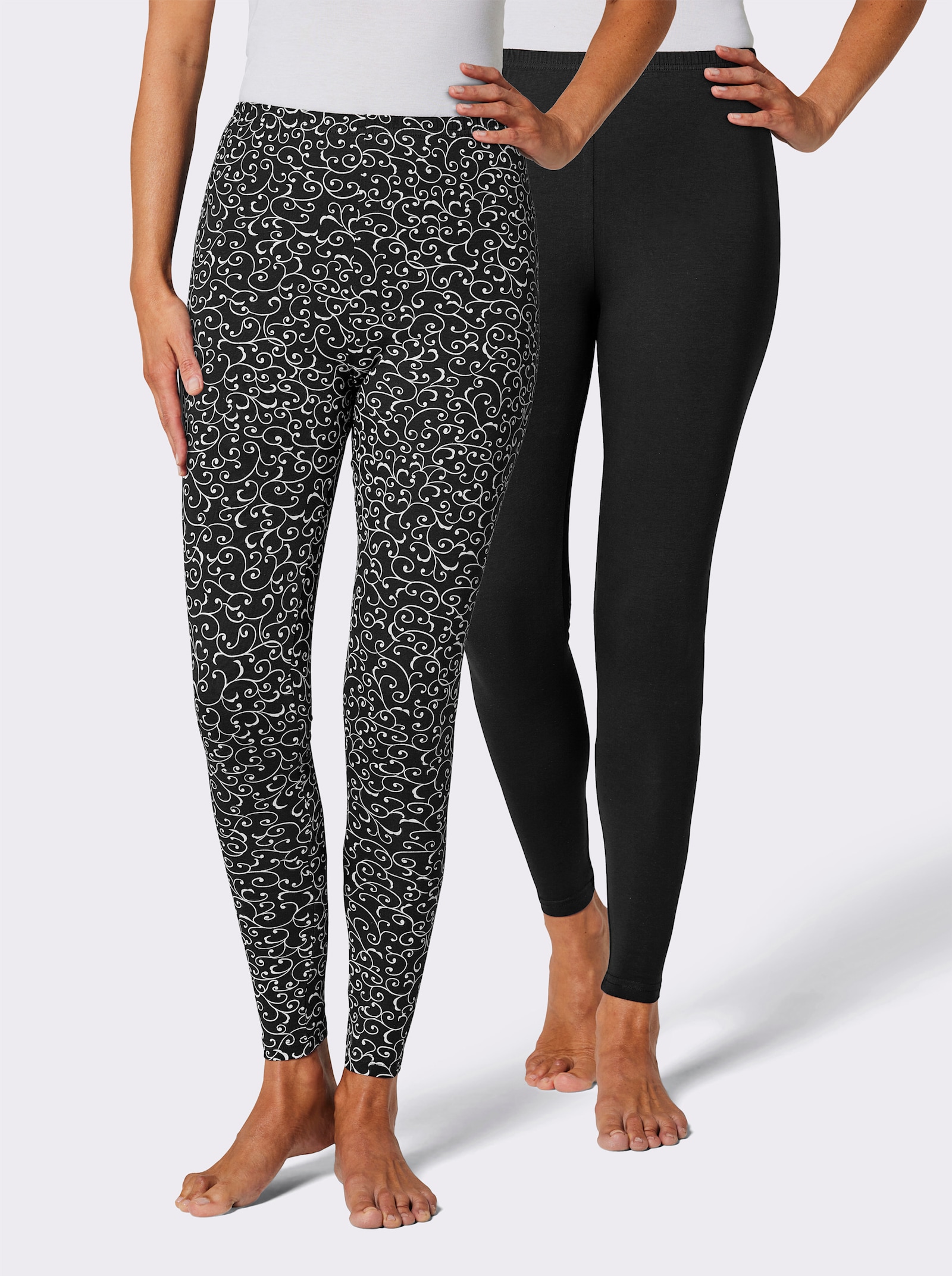 Leggings mit Dehnbund - schwarz