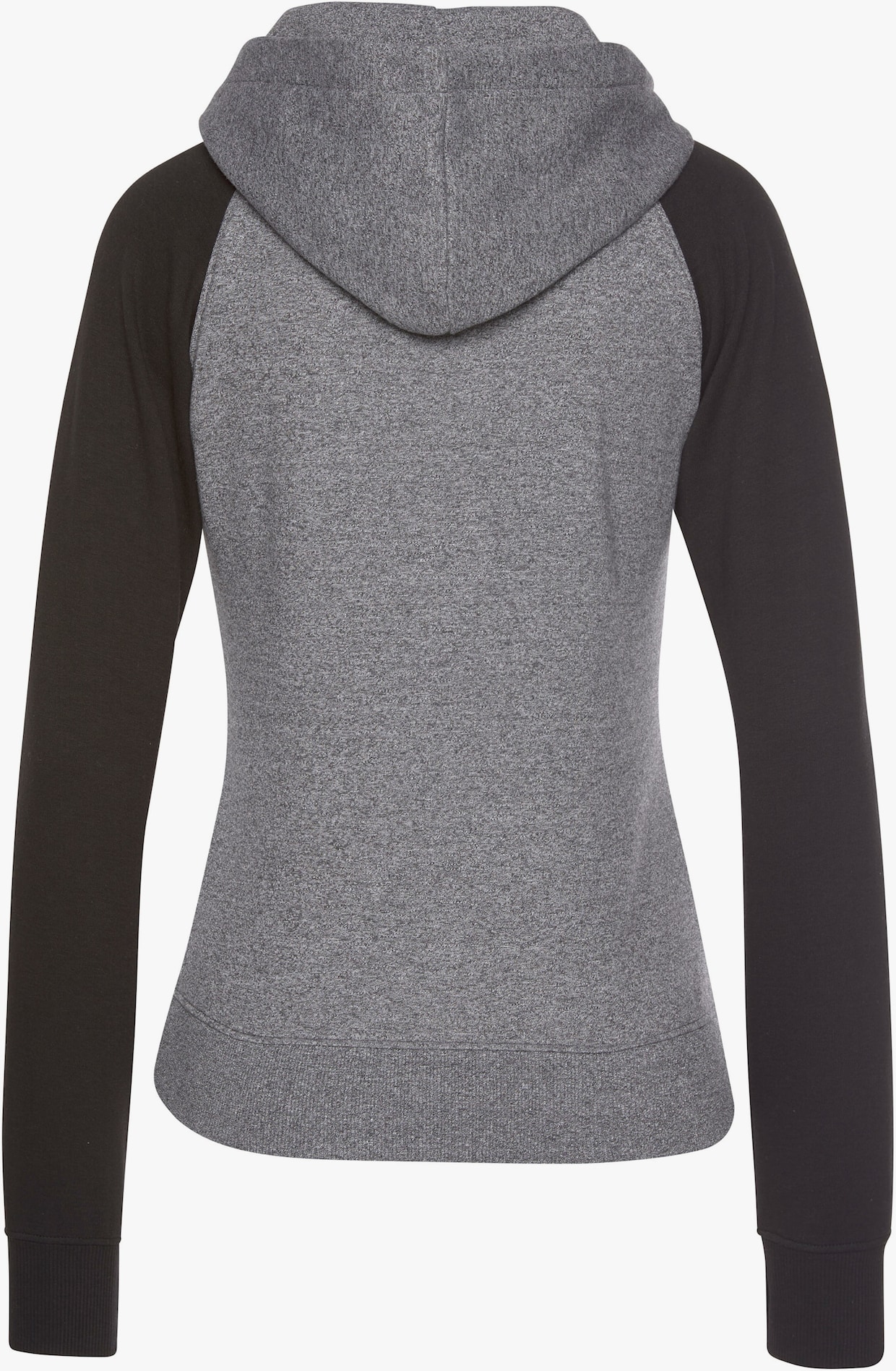 Sweatvest met capuchon - zwart/donkergrijs