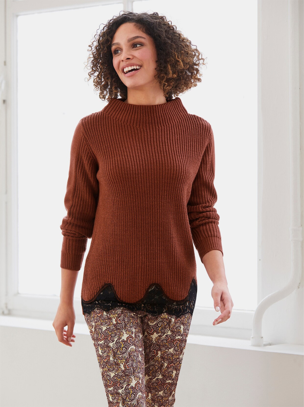 heine Pullover - rotbraun