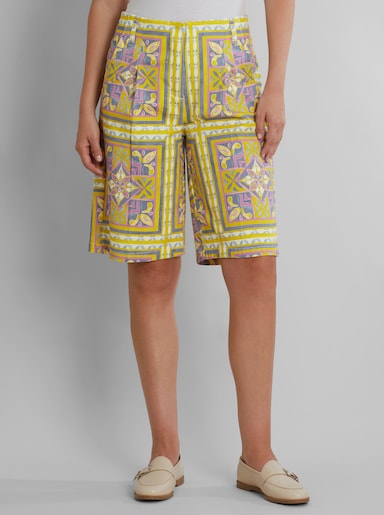 heine Bermudas mit angesagtem Druck - limone-taubenblau-bedruckt