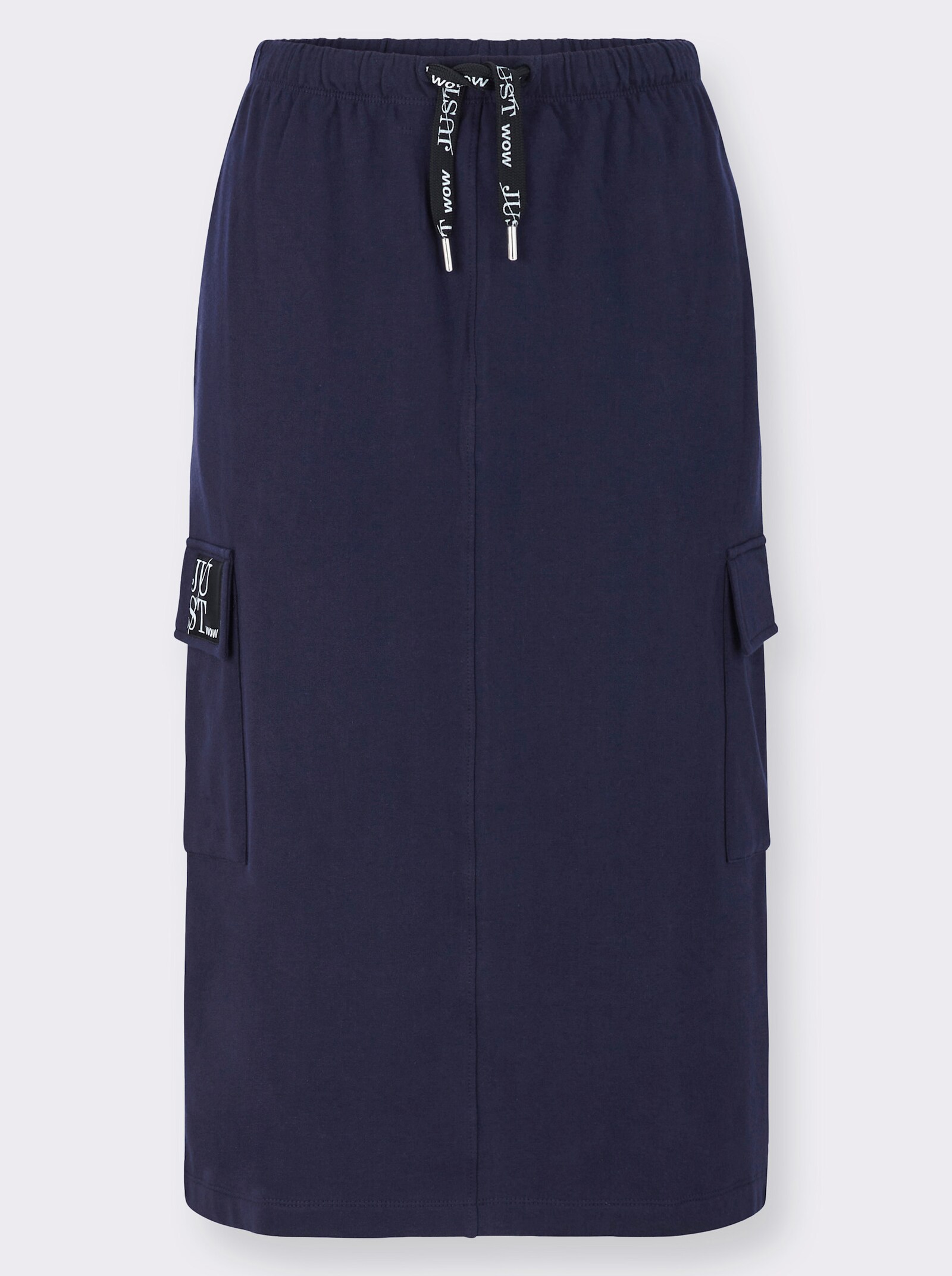 Sweatrock mit aufgesetzten Pattentaschen - marine