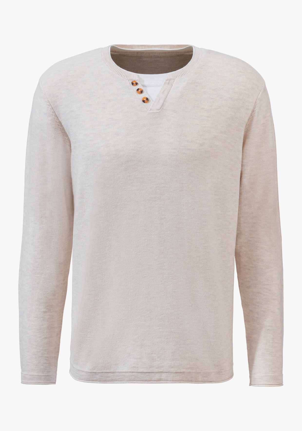 H.I.S Gebreide pullover - beige gemêleerd