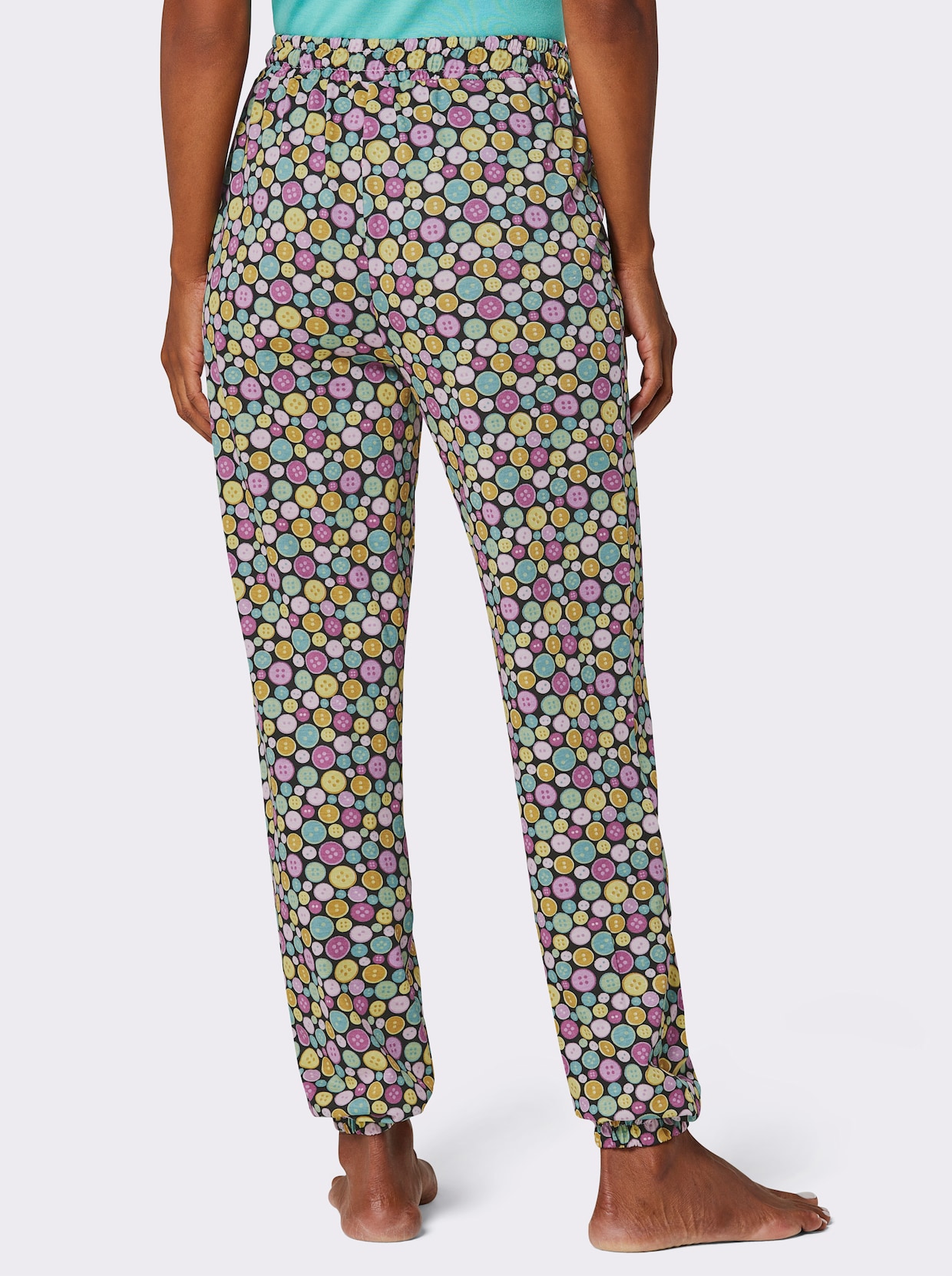 wäschepur Pyjama-Pantalon - noir-citron imprimé