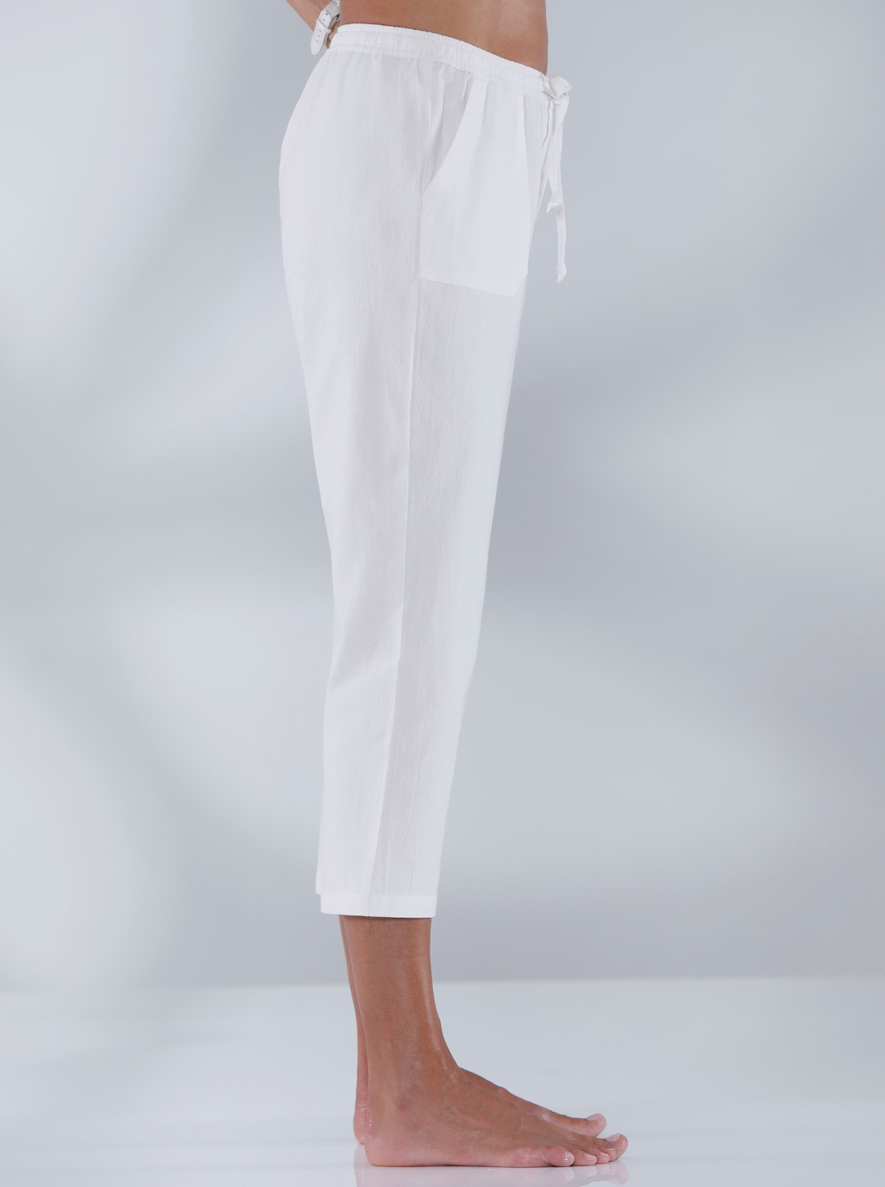 Pohodlné kalhoty - bílá